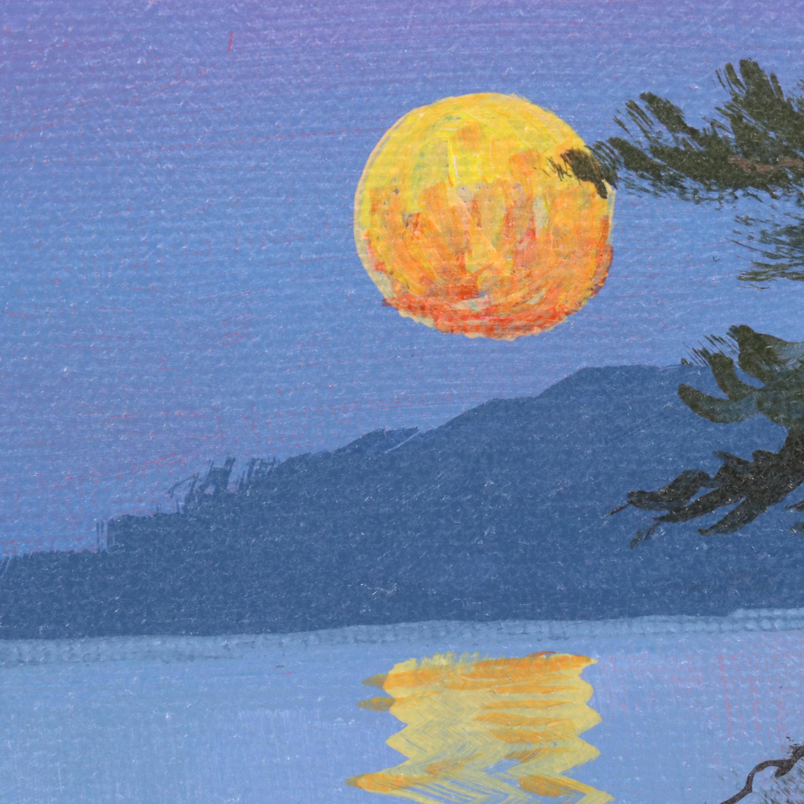 Doug "Bumo" Johnpeer Sunset Landscape Oil Painting, 2025