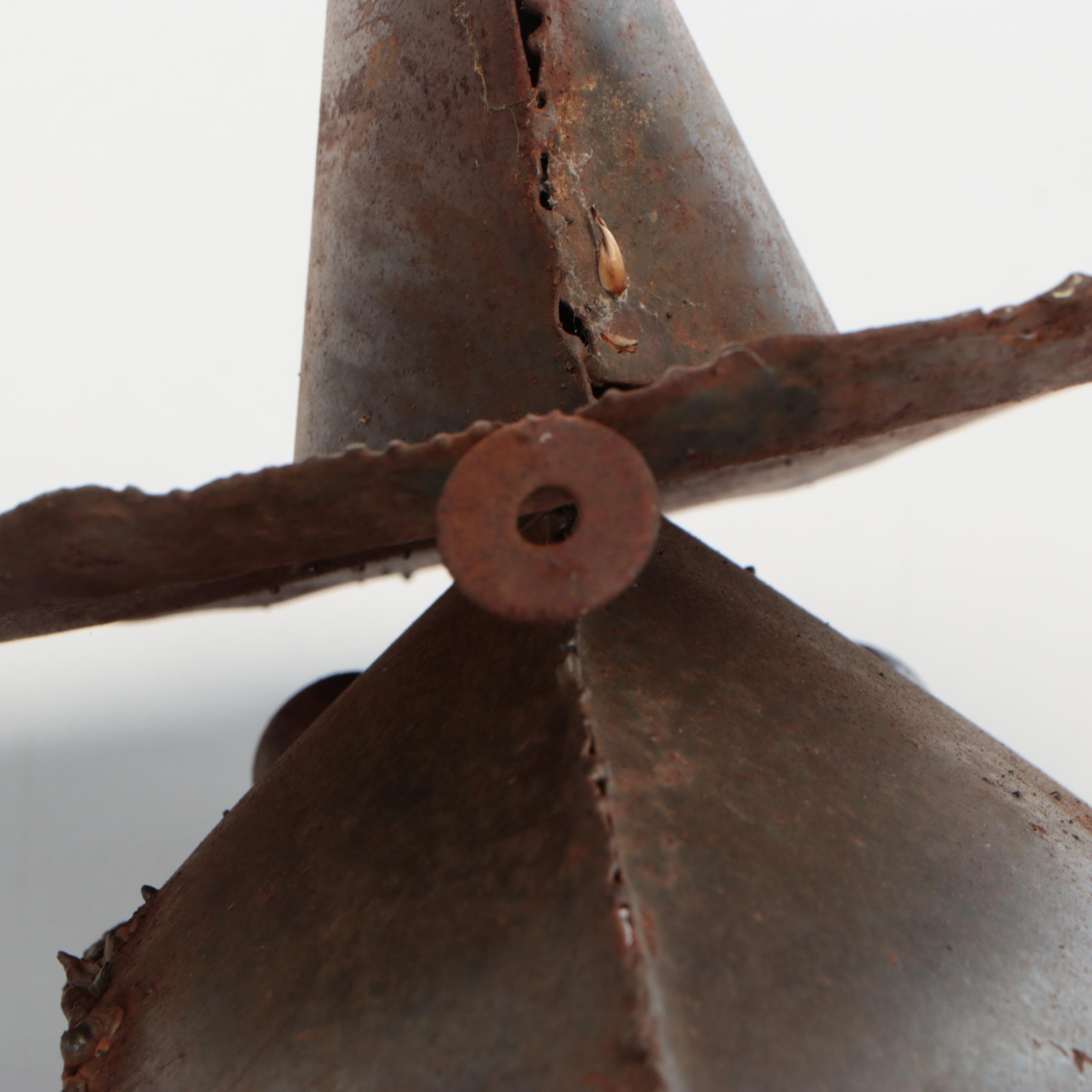 Sculpted Sheet Metal Lizard and Banjo-Playing Frog