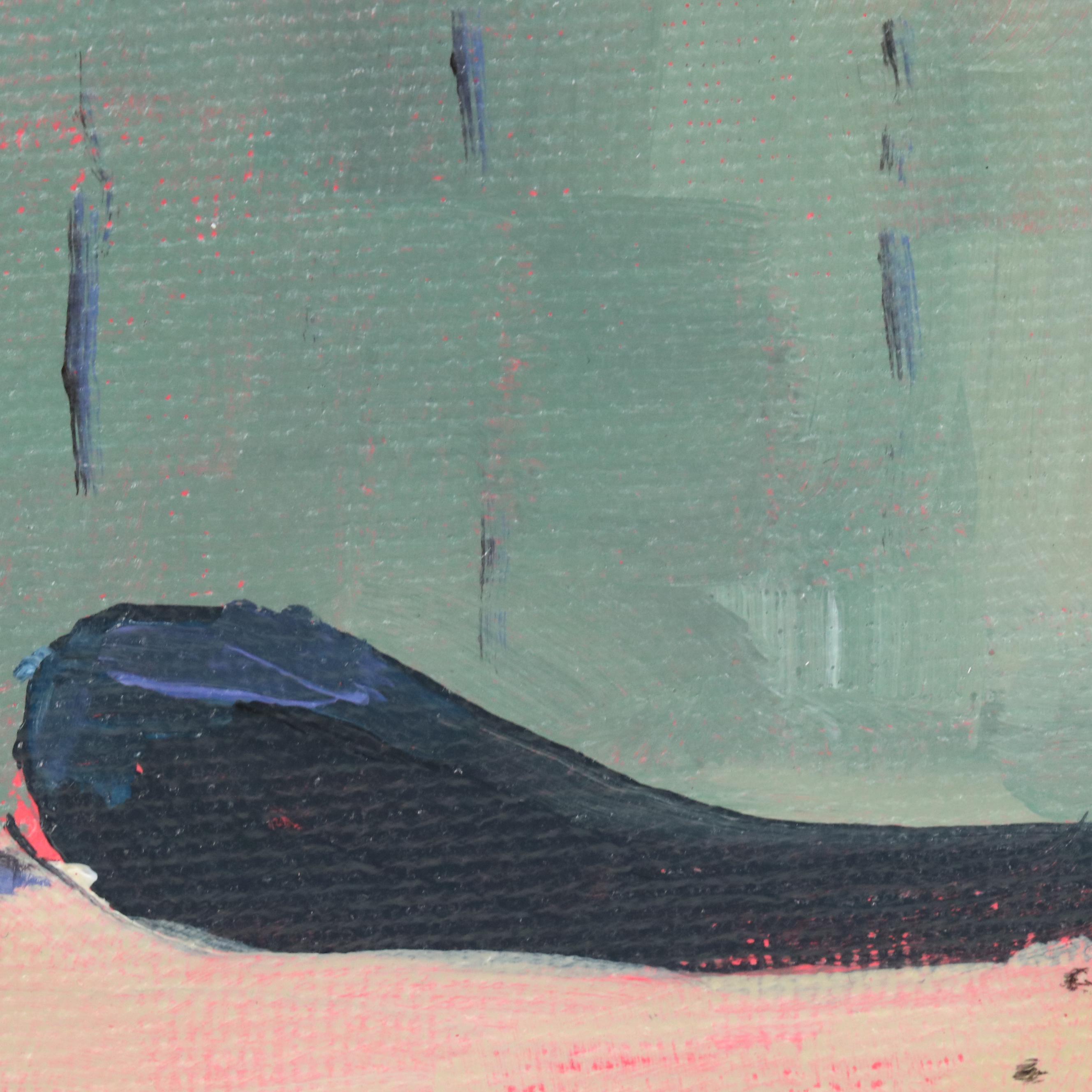 Doug "Bumo" Johnpeer Stylized Oil Painting of a Cat, 2025