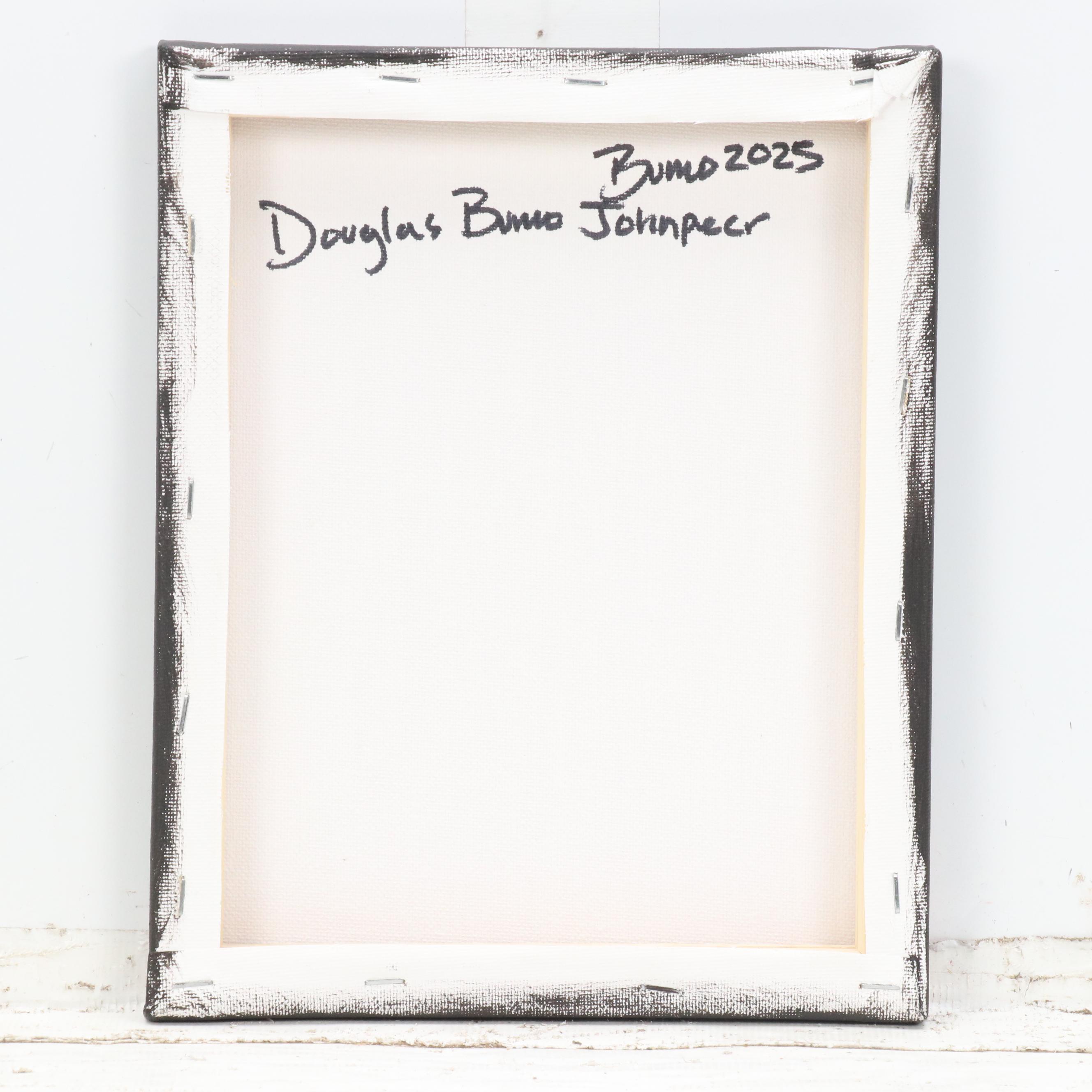 Doug "Bumo" Johnpeer Stylized Oil Painting of a Cat, 2025