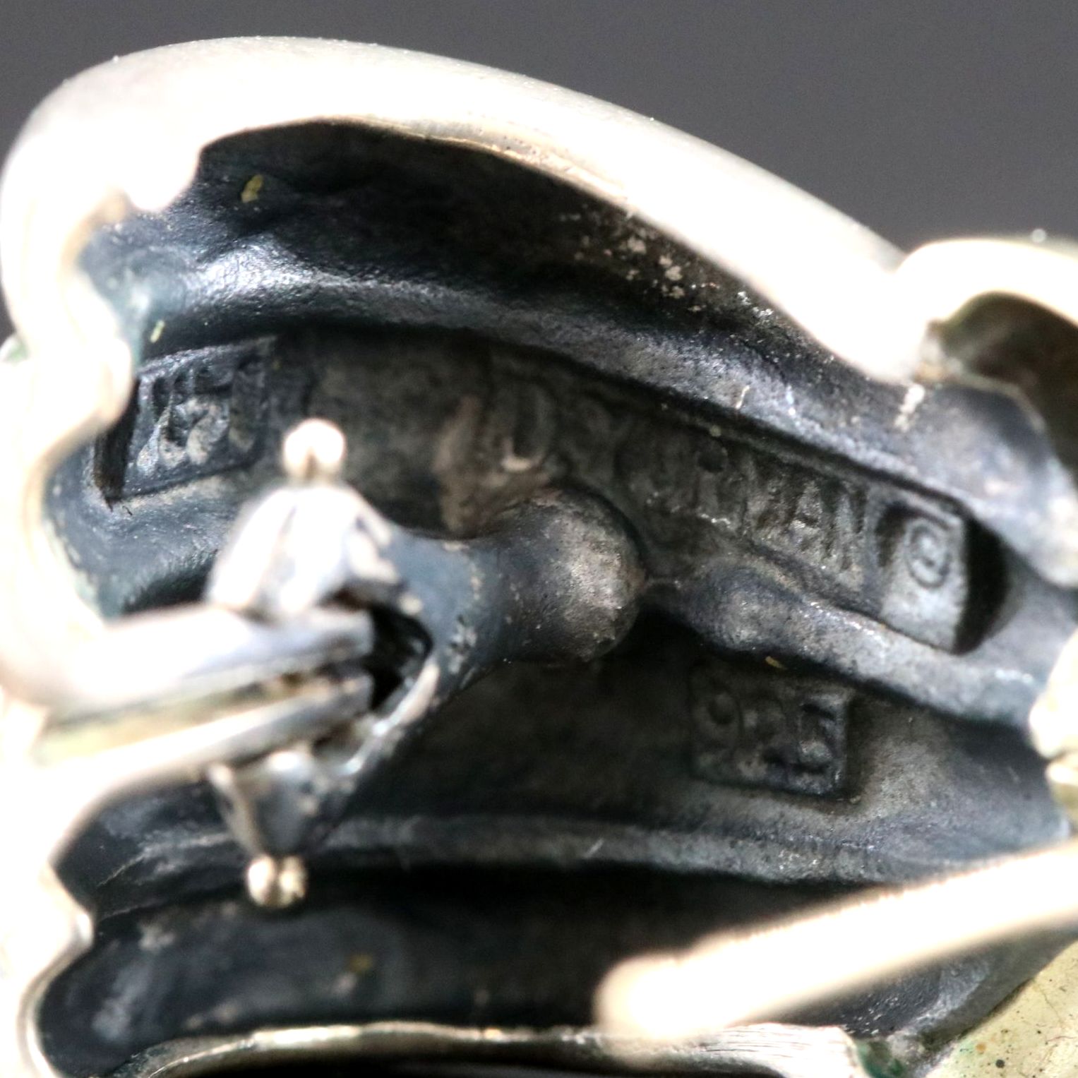 David Yurman Sterling and 14K Cable J Hoop Earrings