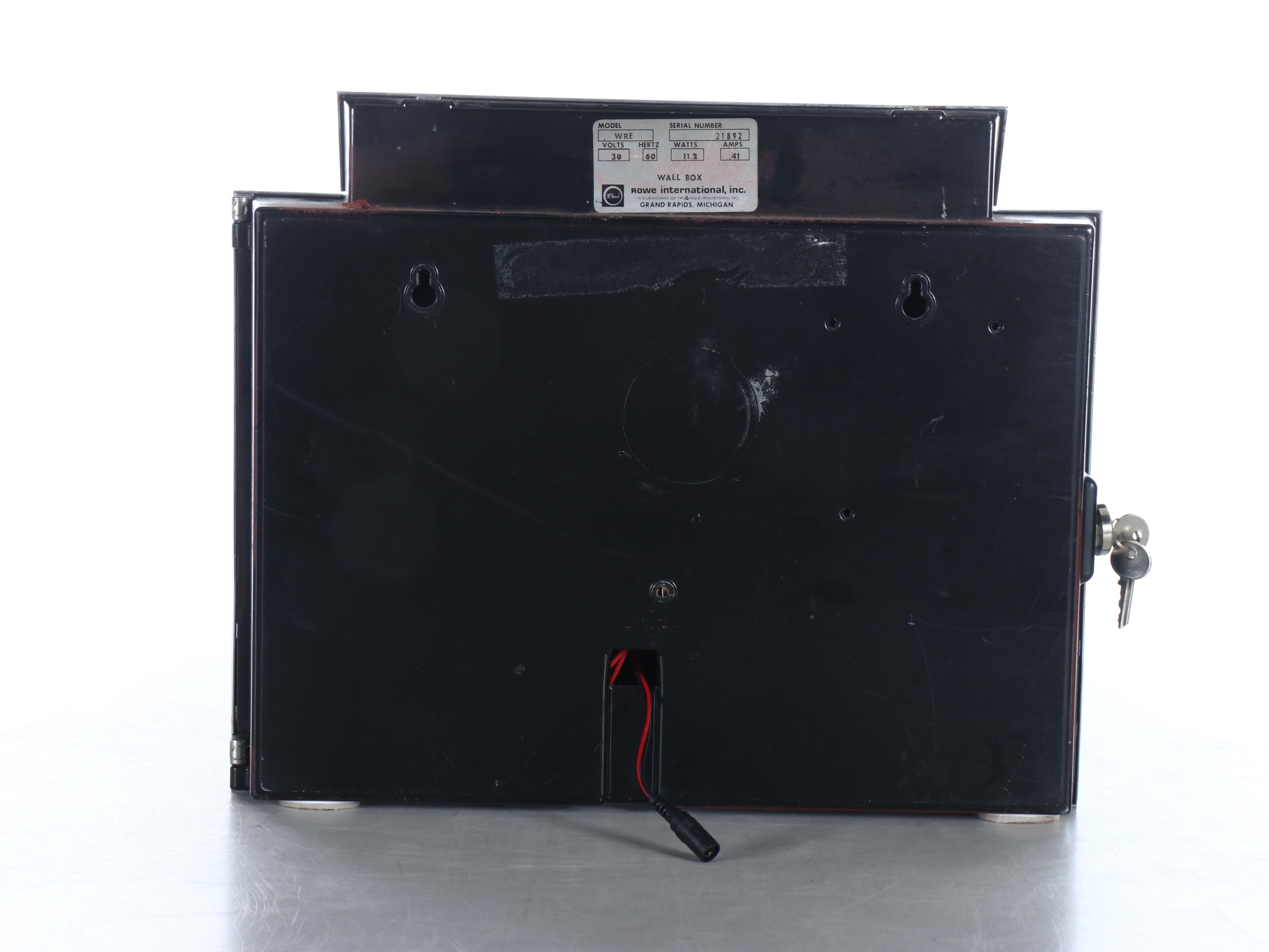 Rowe AMI Model WRF 200 Wall Box Jukebox, Bluetooth Enabled, 1985-1991