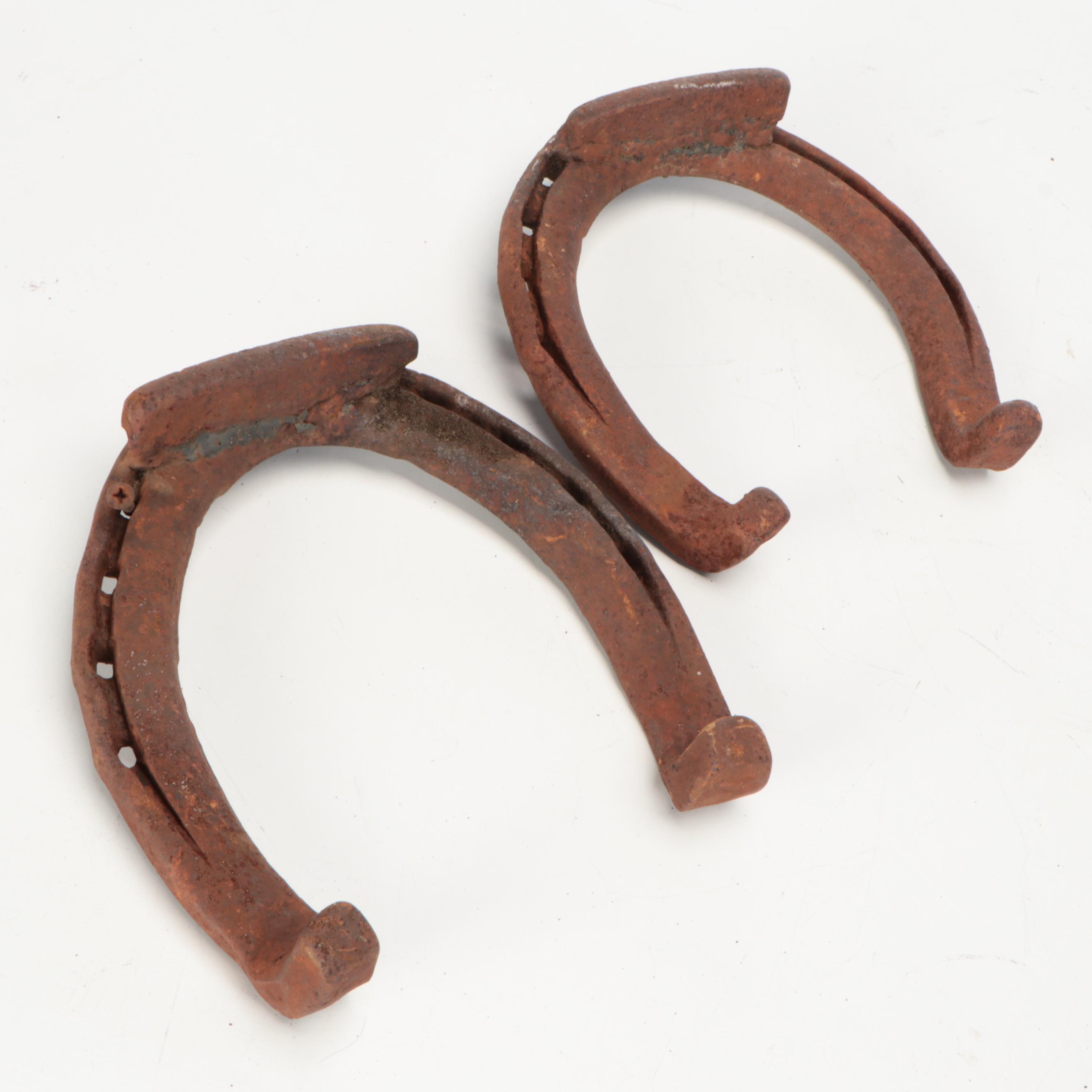 Iron Horseshoes with Branding Iron and More Tools