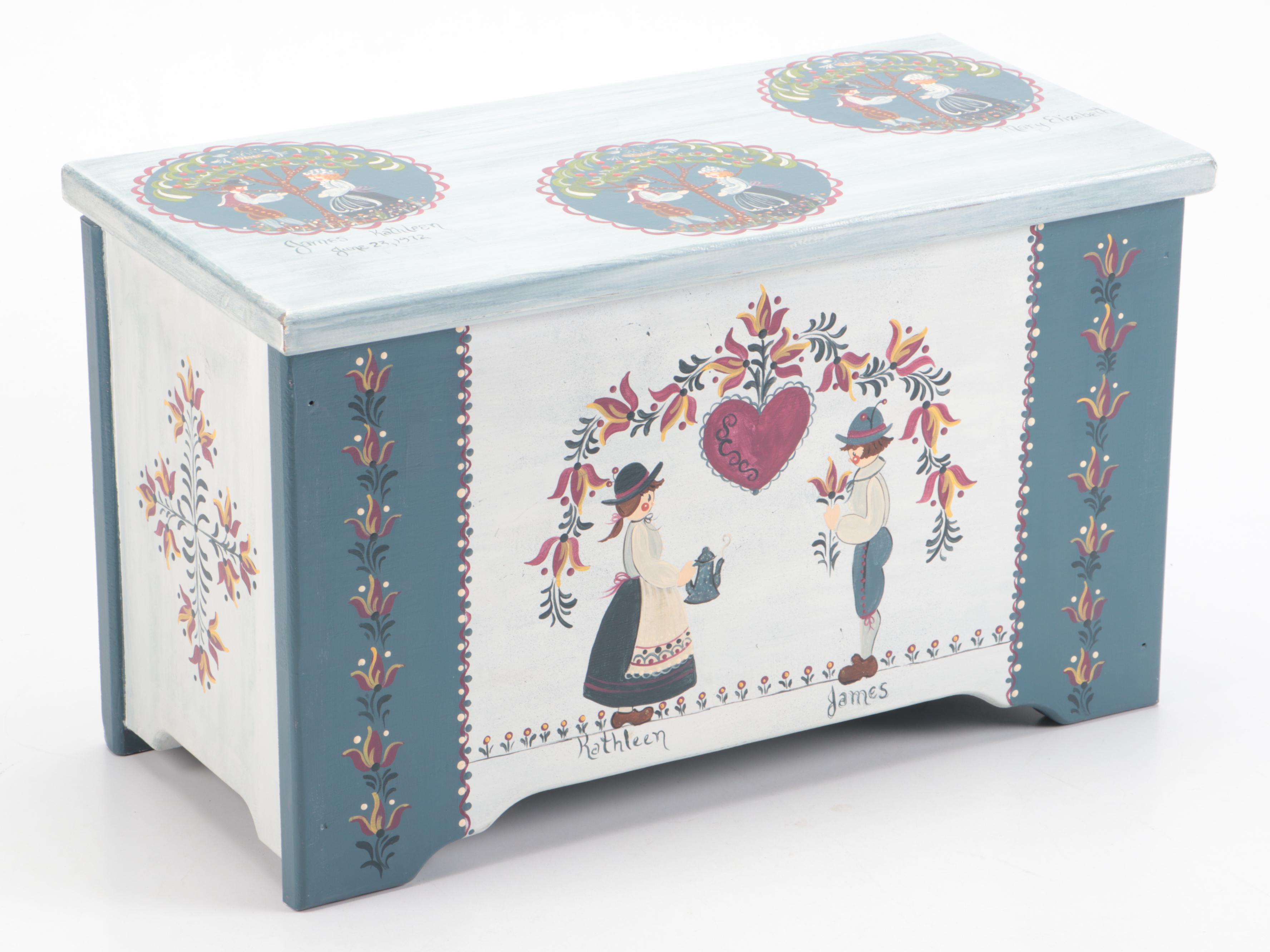 Folk Art Style Hand-Painted Decorative Box and More