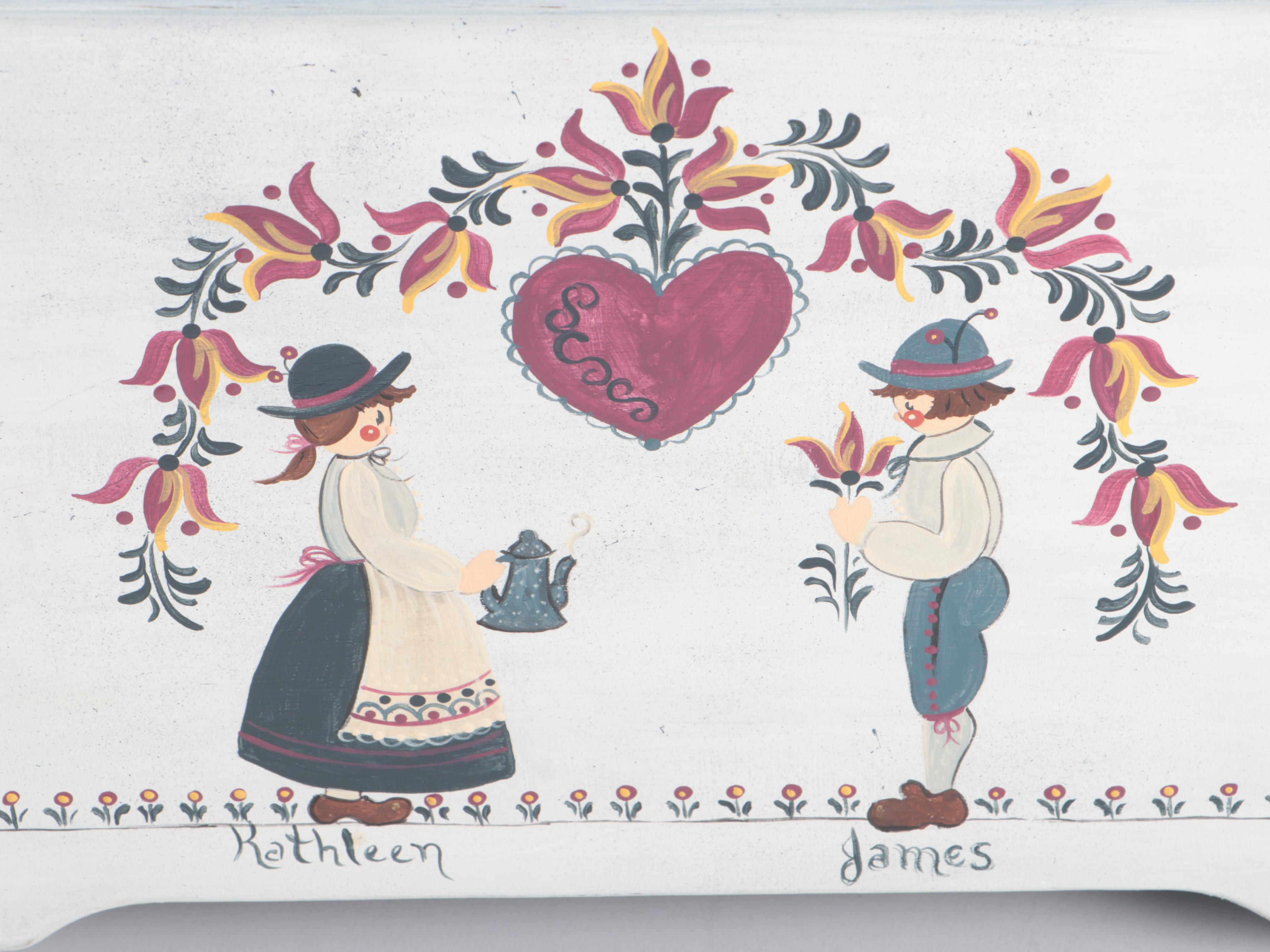 Folk Art Style Hand-Painted Decorative Box and More