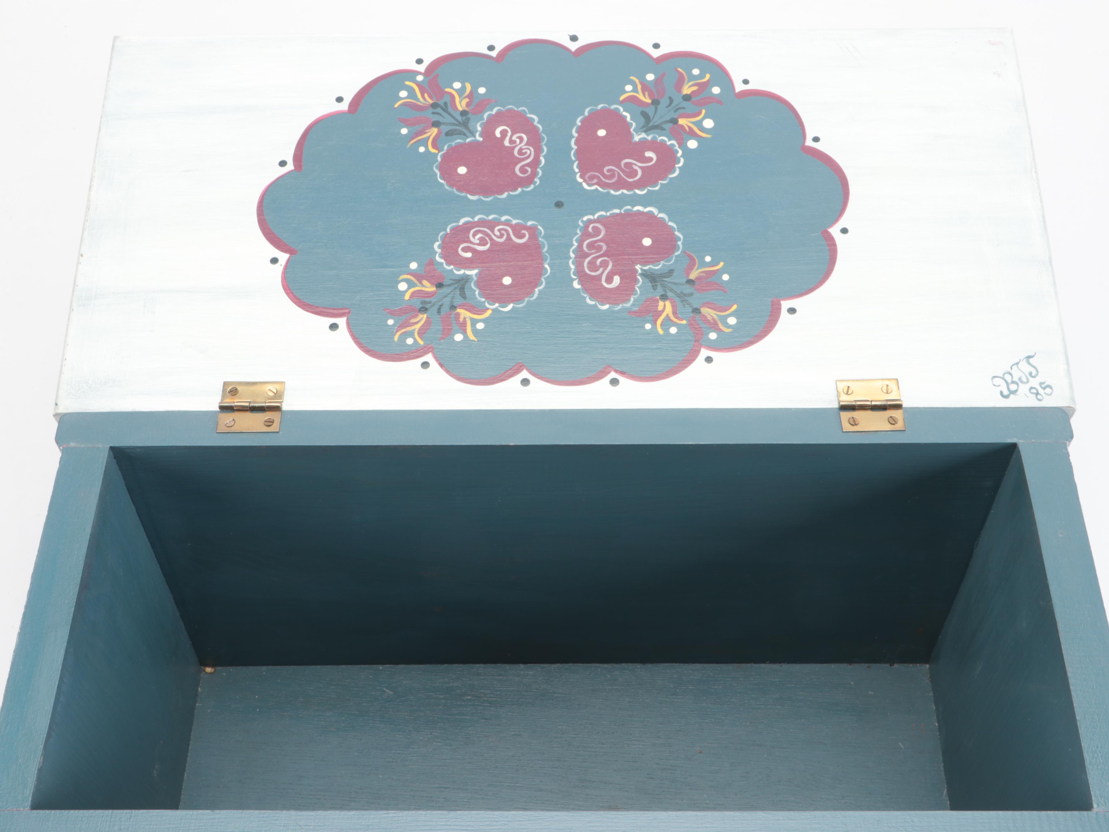 Folk Art Style Hand-Painted Decorative Box and More