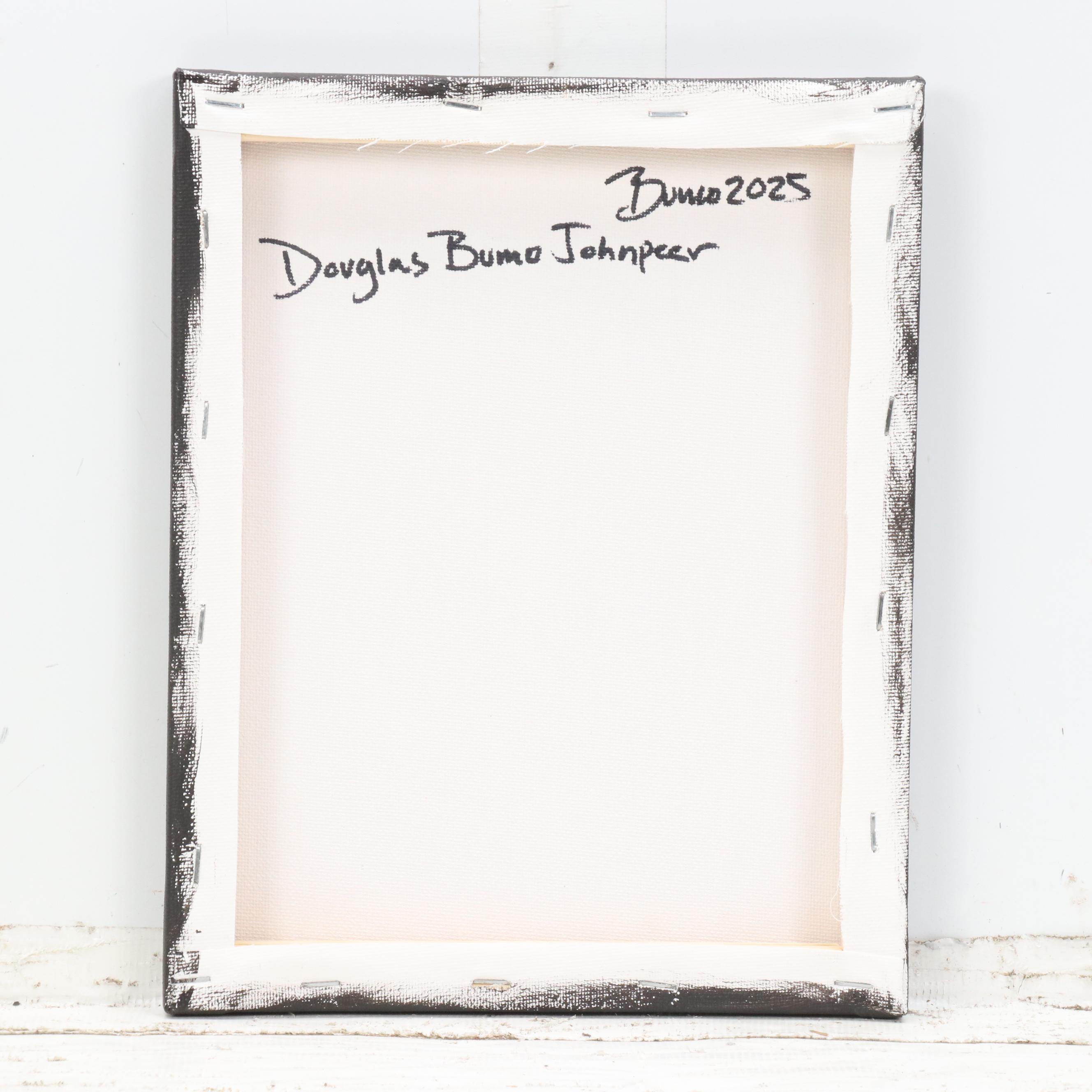 Doug "Bumo" Johnpeer Stylized Oil Painting of a Cat, 2025