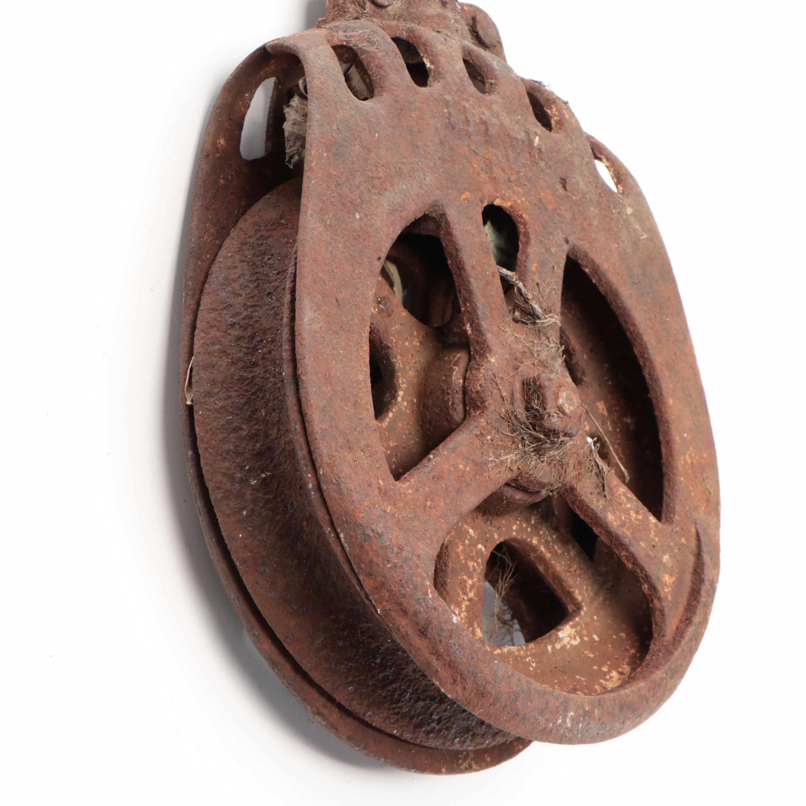 Vintage Cast Iron and Metal Pulleys
