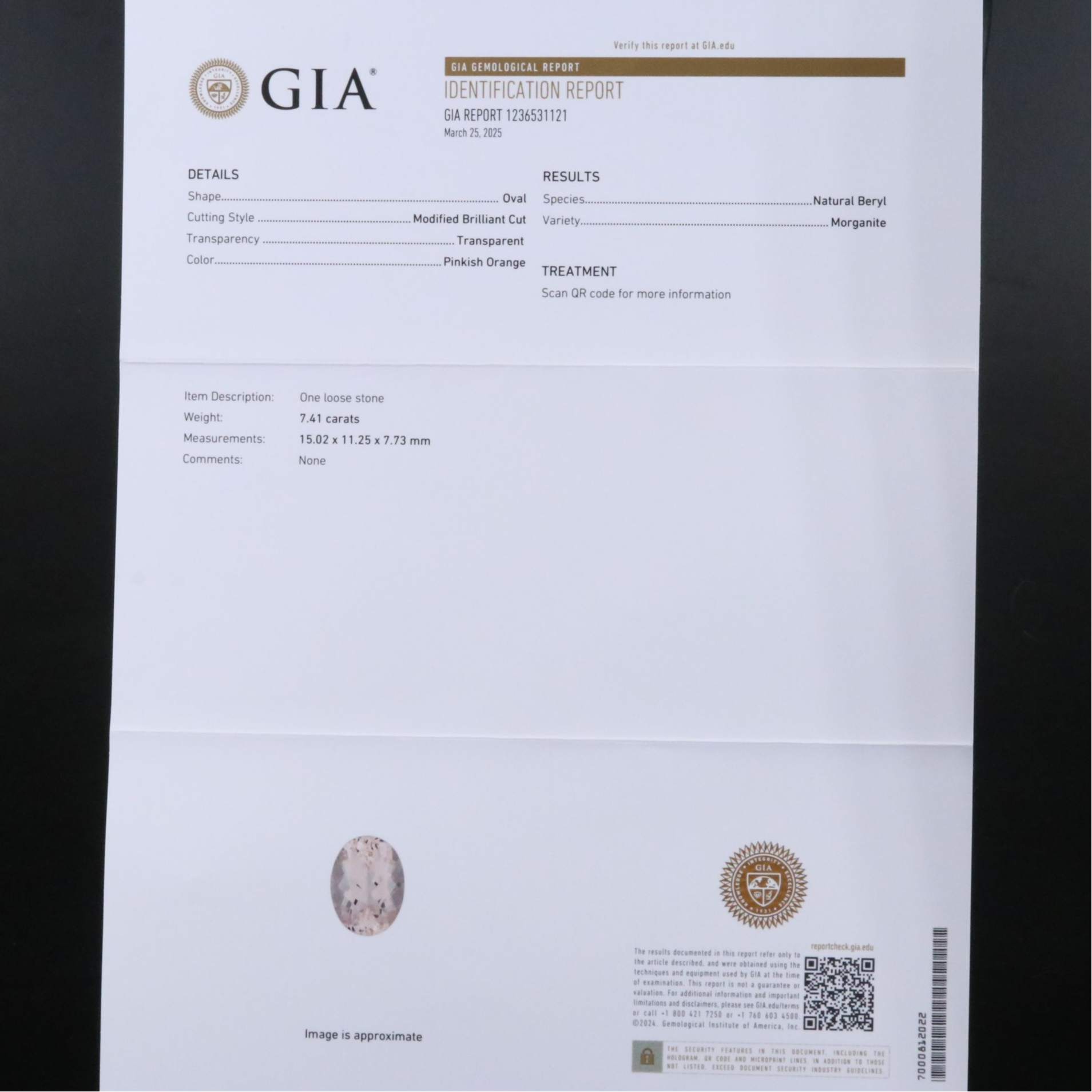 14K Rose Gold 7.41 CT Morganite and CTW Diamond Ring with GIA Report