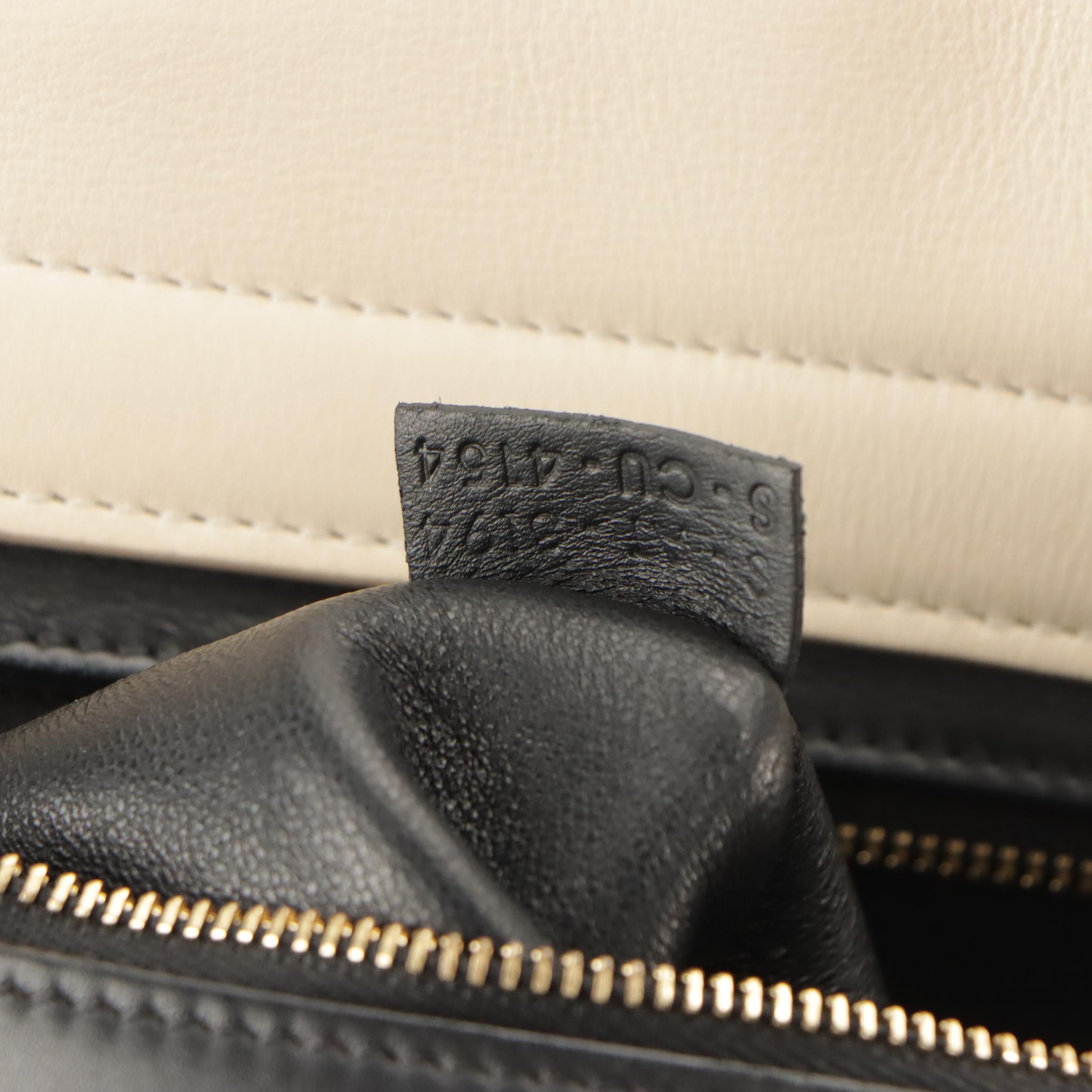 Céline Trapèze Two-Way Bag in Tricolor Calfskin Leather and Suede