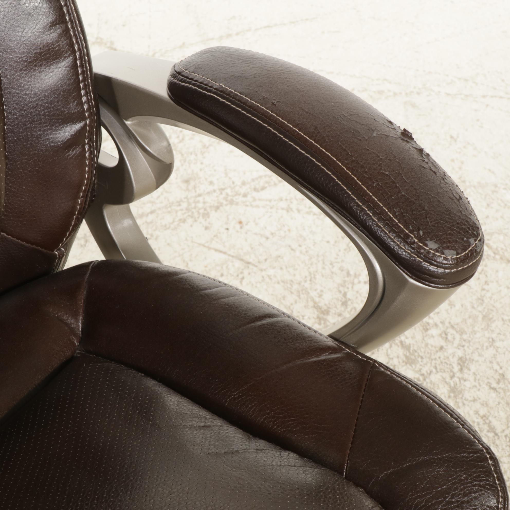 Rolling Swivel Office Chair with Faux Leather Upholstery, 2013