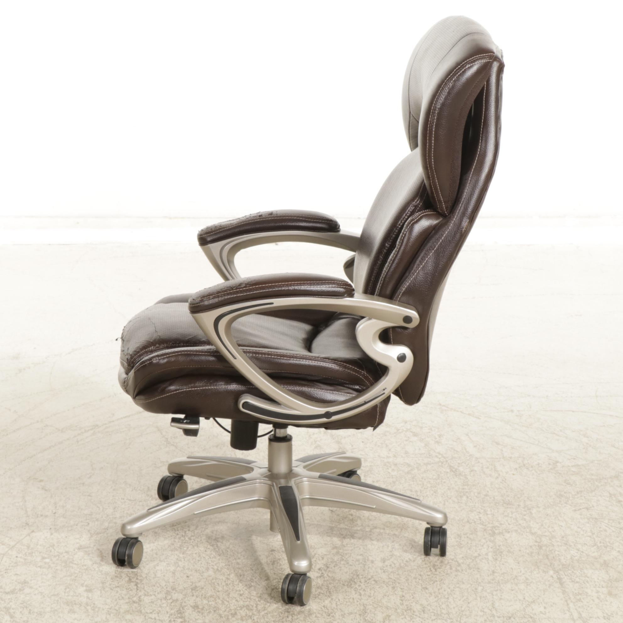 Rolling Swivel Office Chair with Faux Leather Upholstery, 2013