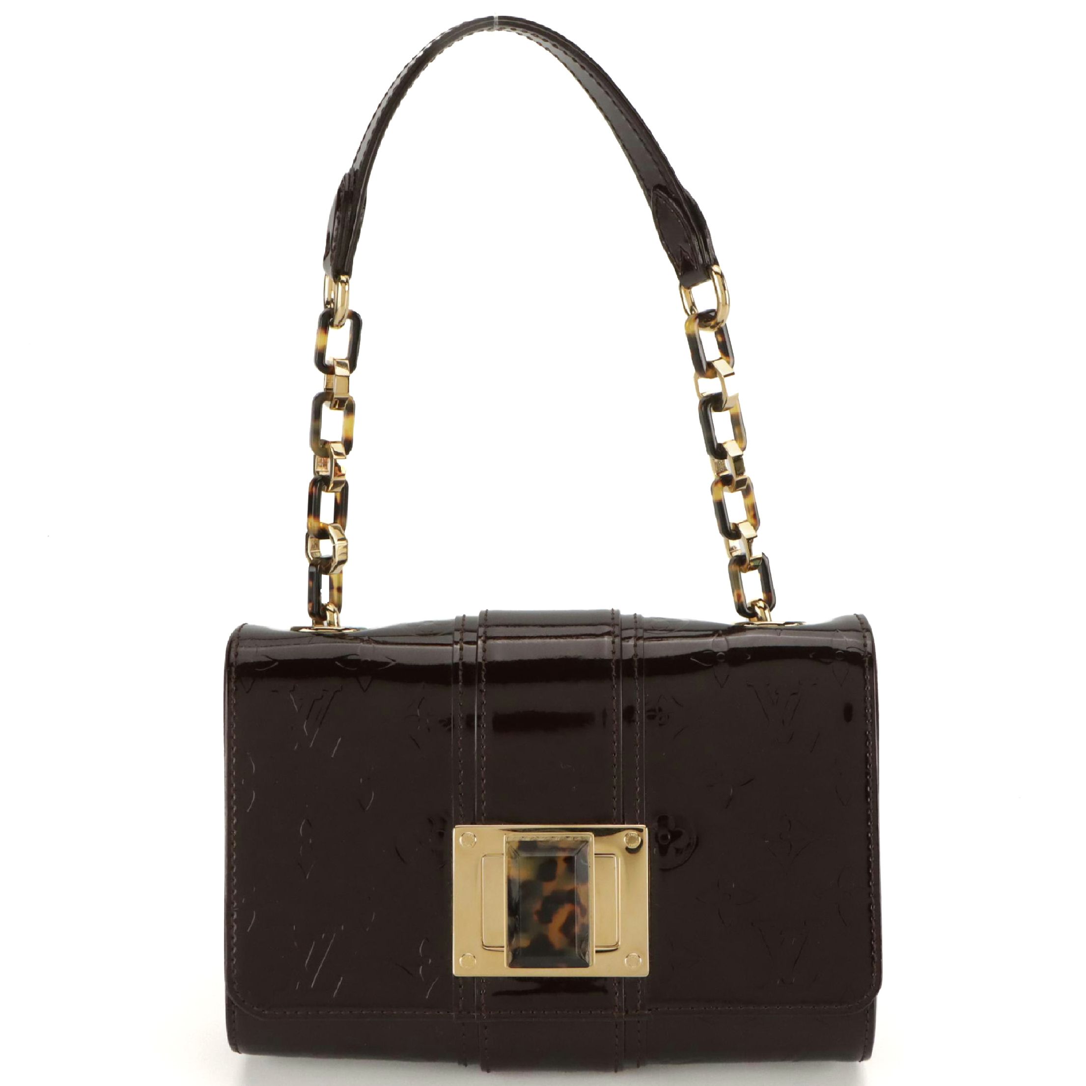 Louis Vuitton Vermont Avenue Full Flap Shoulder Bag in Monogram Vernis Leather