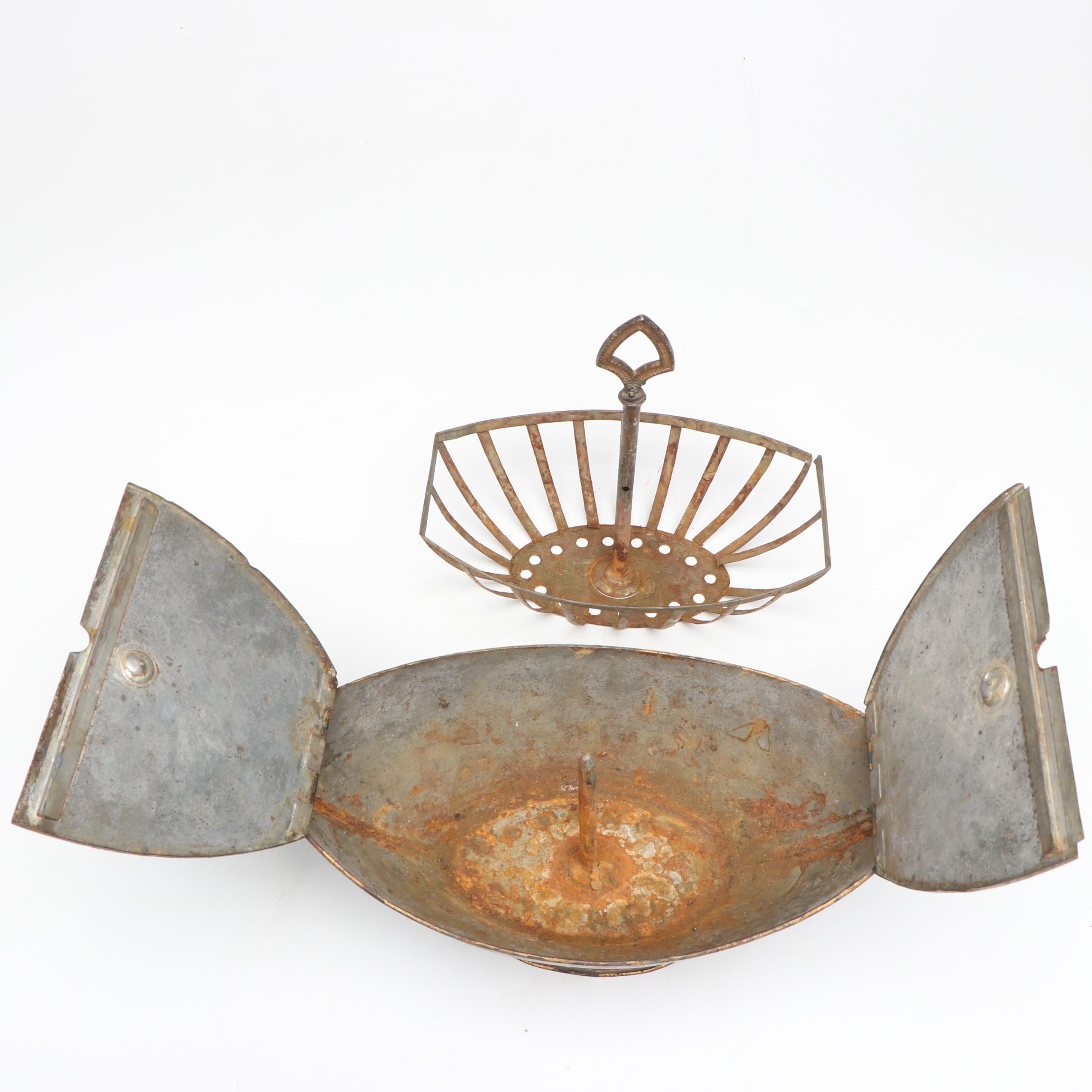 Napoleonic Hand-Painted Tole Egg Warmer, Early to Mid-19th Century