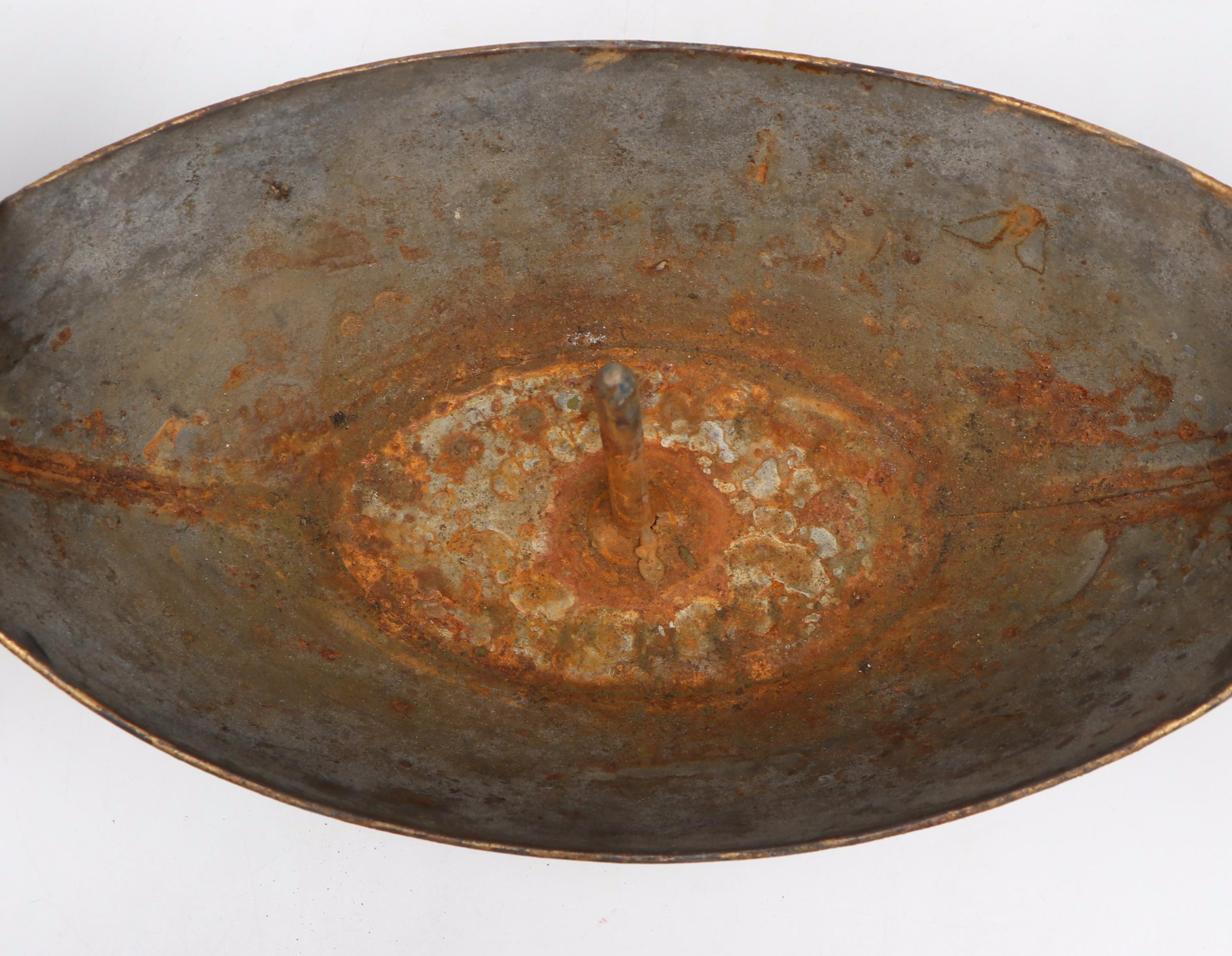 Napoleonic Hand-Painted Tole Egg Warmer, Early to Mid-19th Century