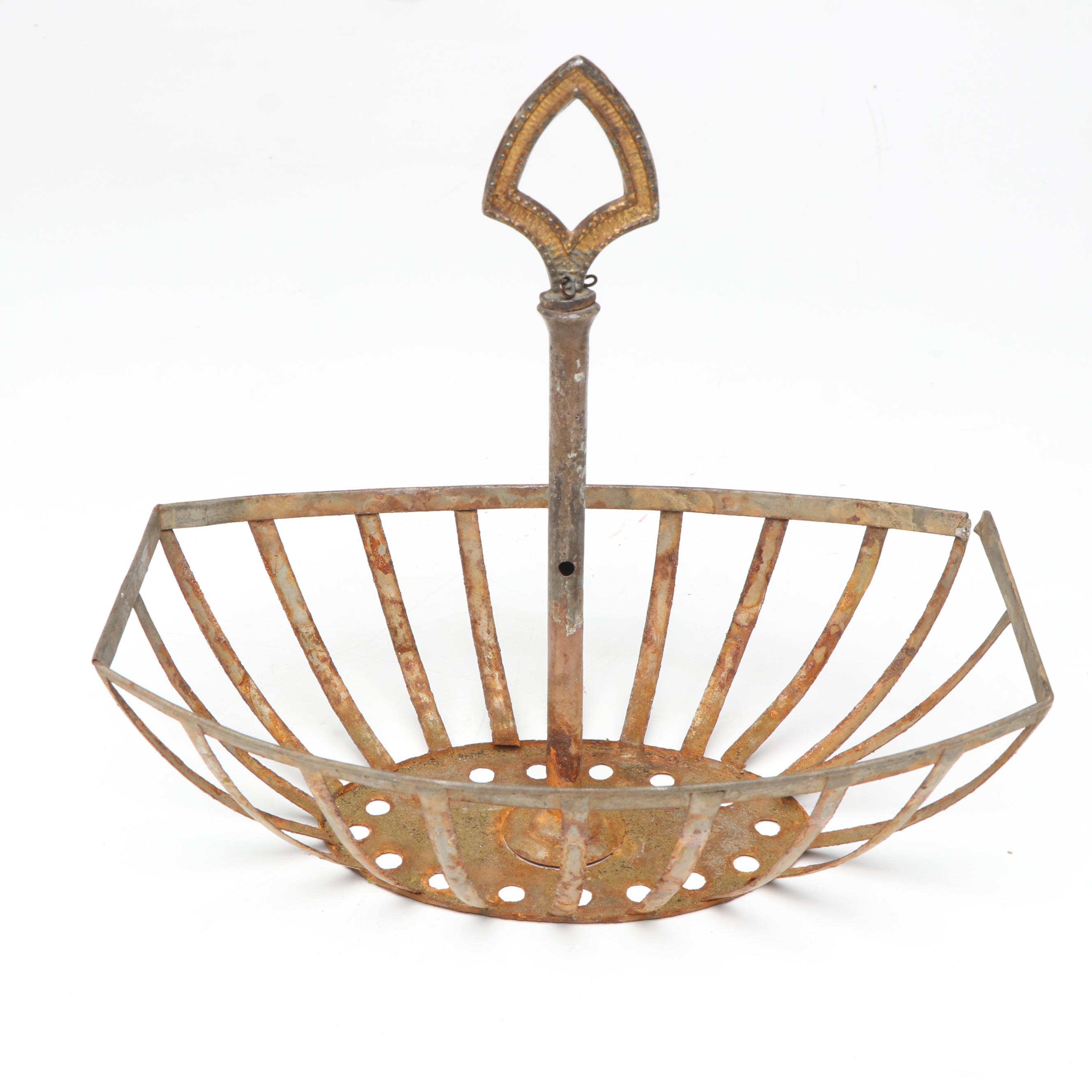 Napoleonic Hand-Painted Tole Egg Warmer, Early to Mid-19th Century