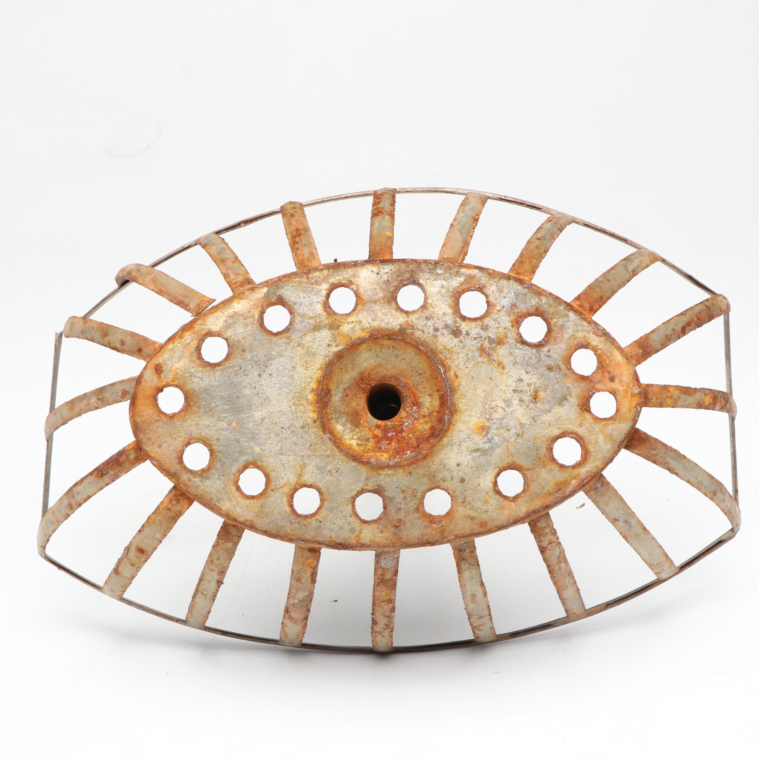 Napoleonic Hand-Painted Tole Egg Warmer, Early to Mid-19th Century