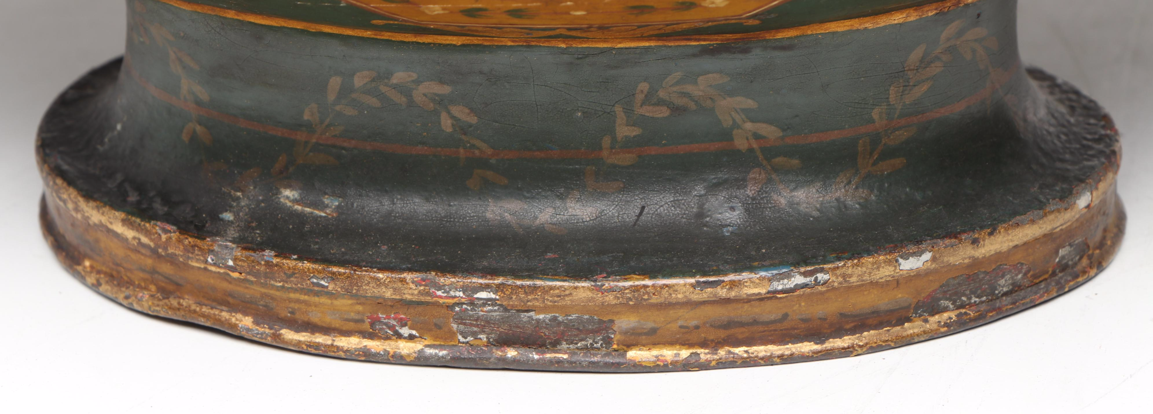 Napoleonic Hand-Painted Tole Egg Warmer, Early to Mid-19th Century