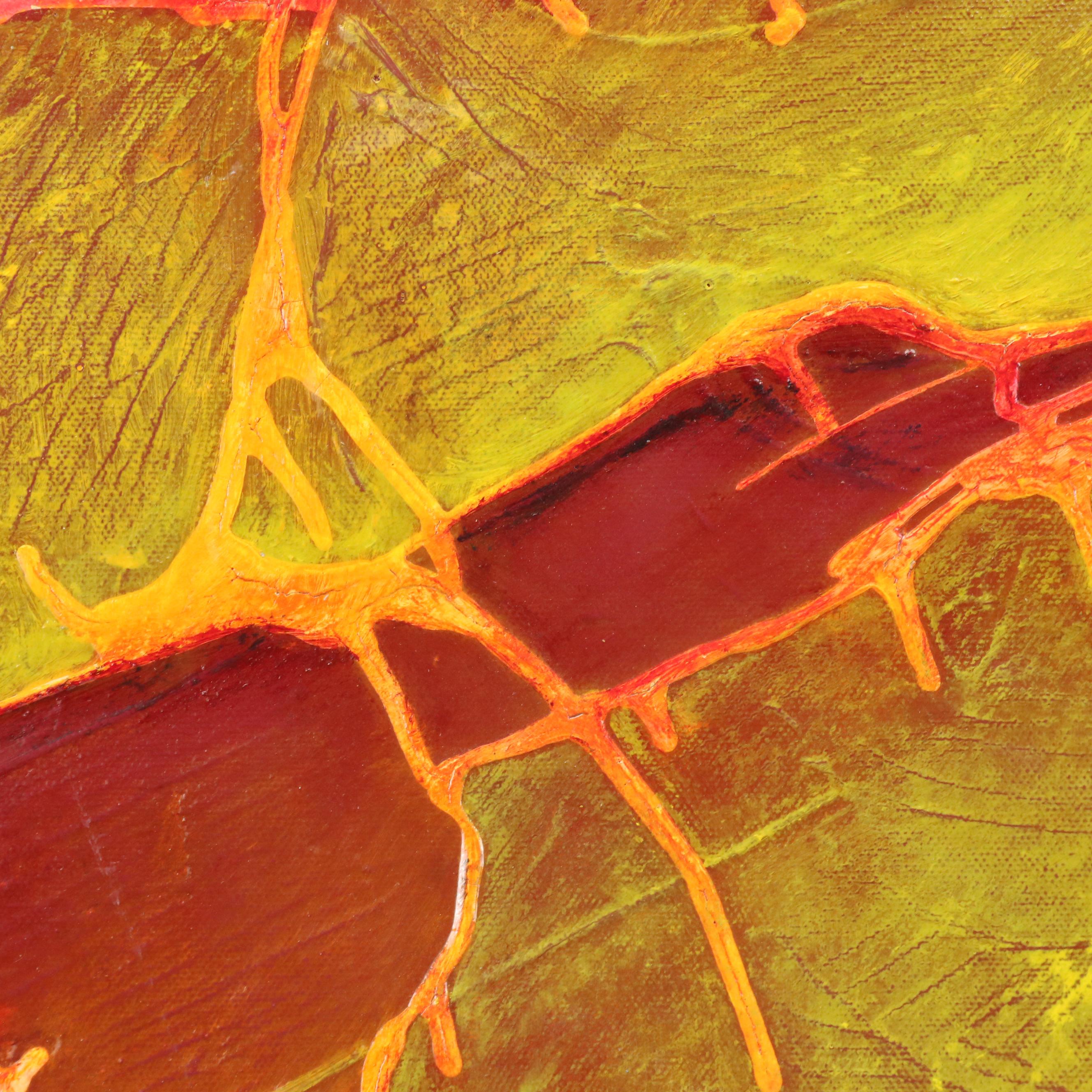 Ann Bowers Abstract Mixed Media Painting, 21st Century