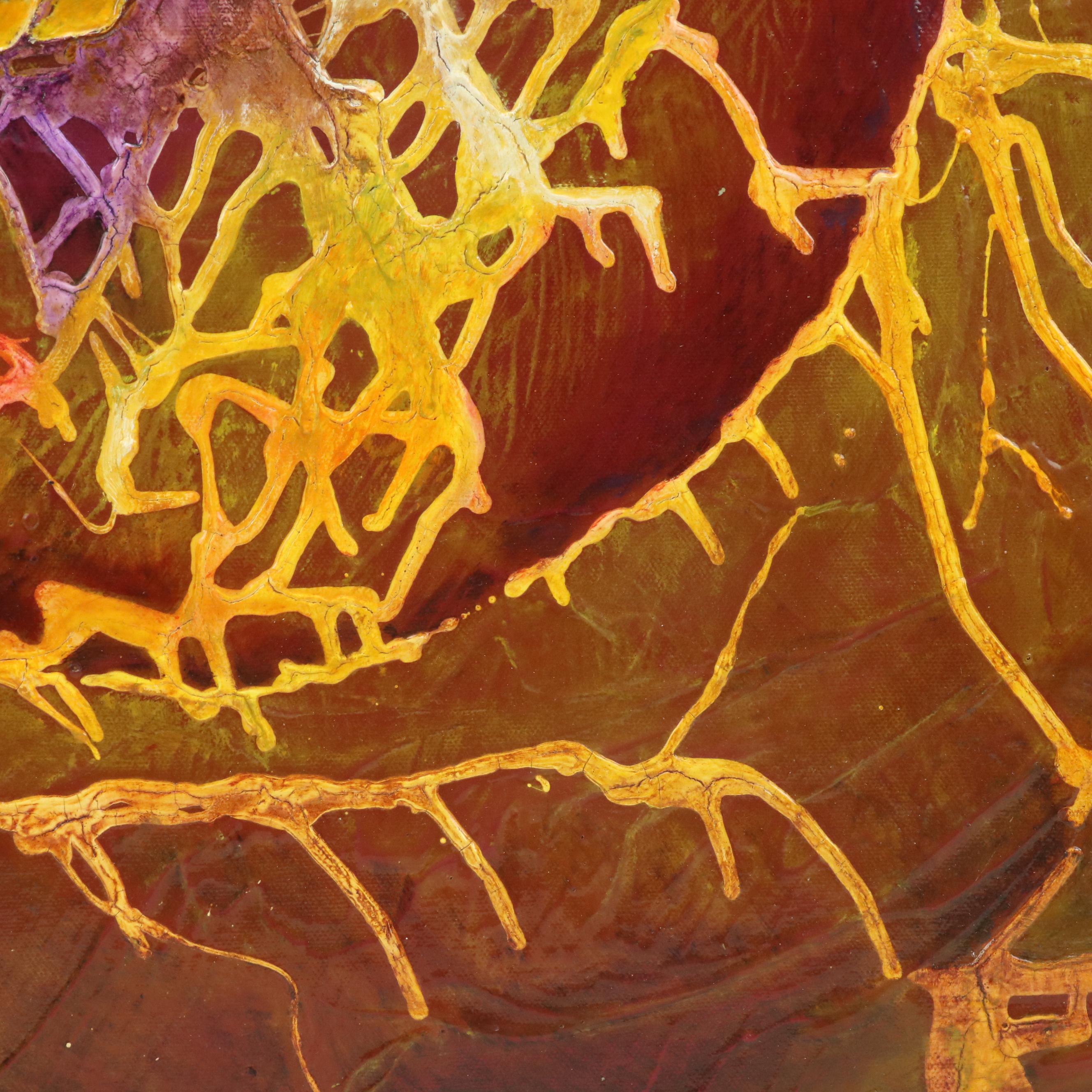 Ann Bowers Abstract Mixed Media Painting, 21st Century