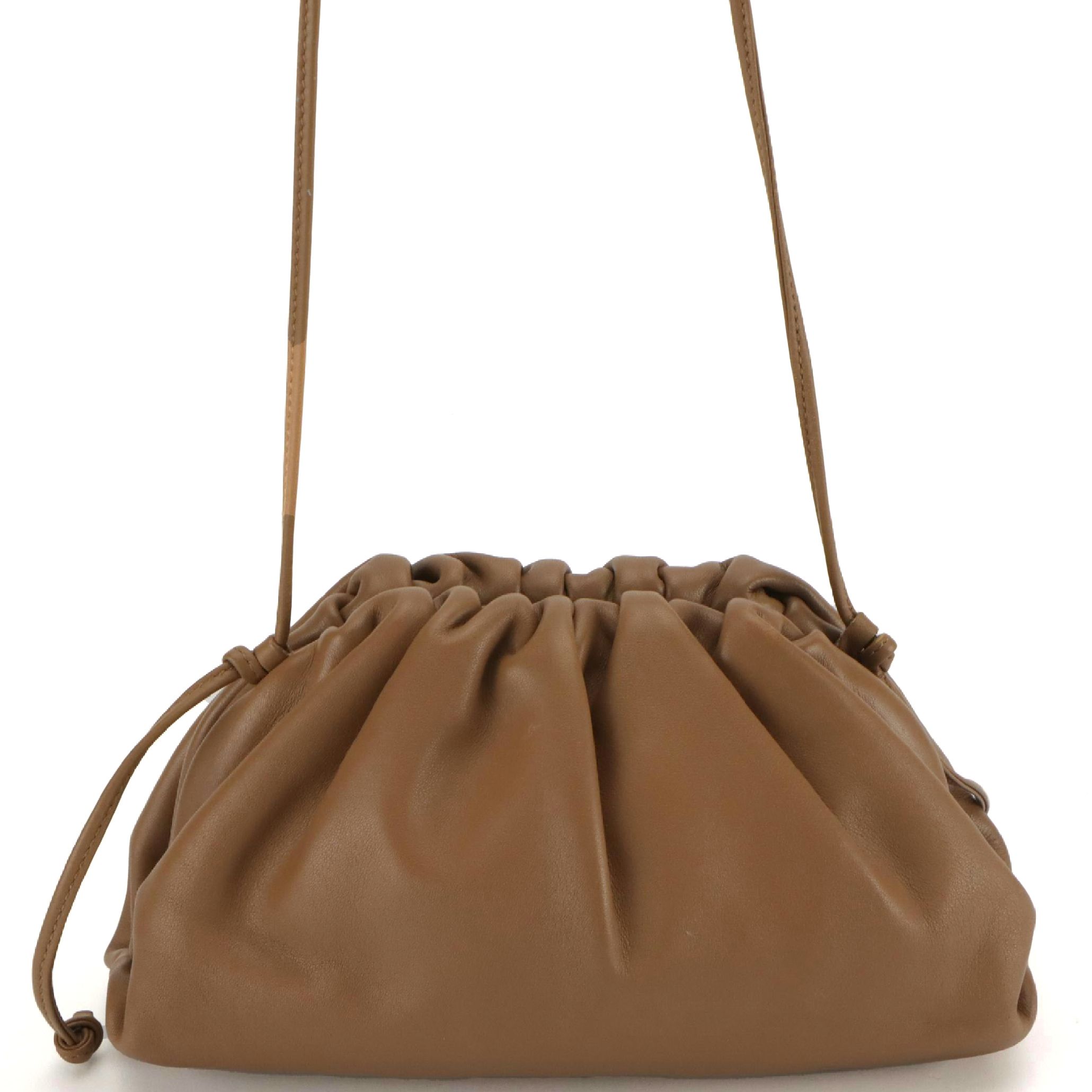 Bottega Veneta The Mini Pouch Crossbody Bag in Brown Calfskin Leather