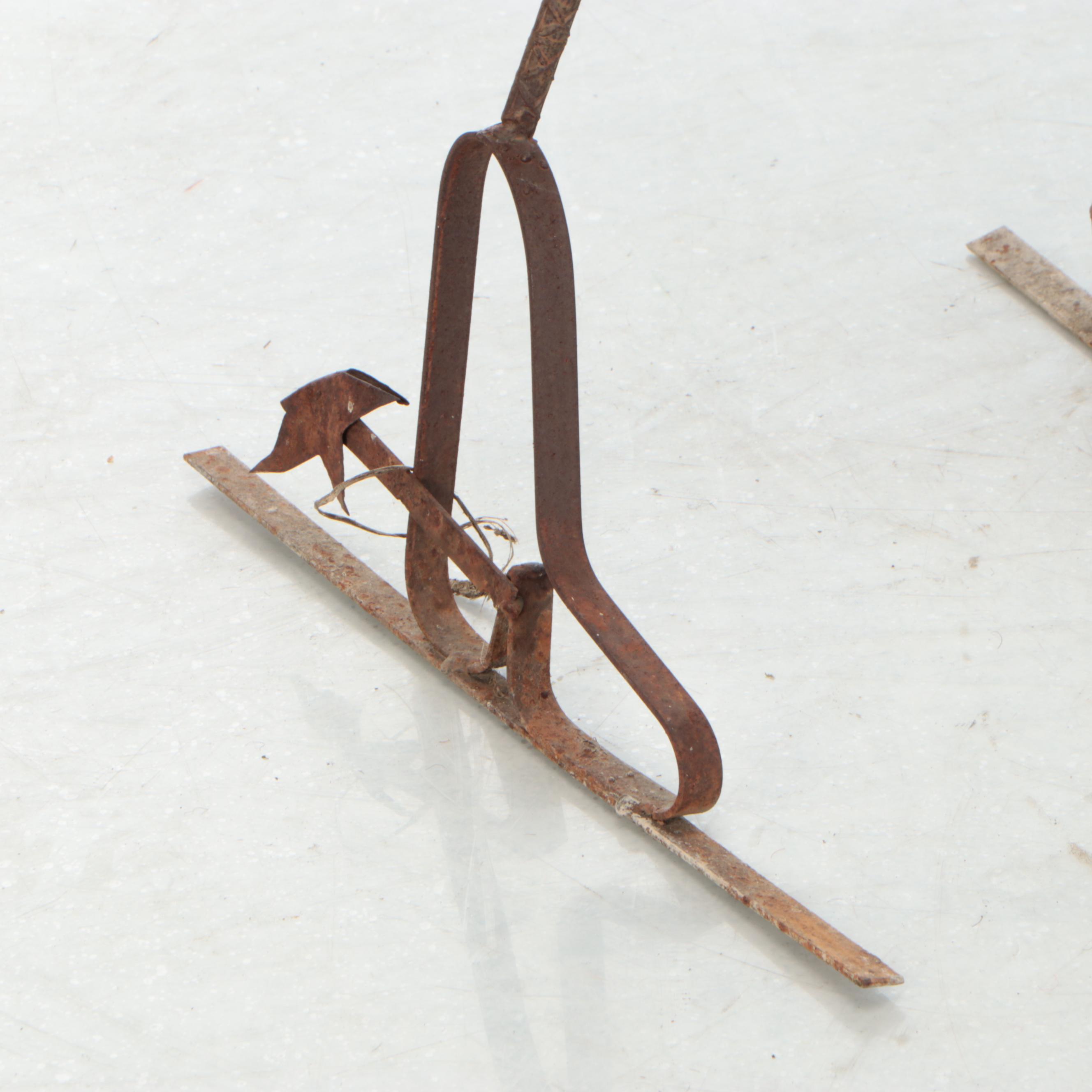 Pair of Sculpted Metal Cowboys