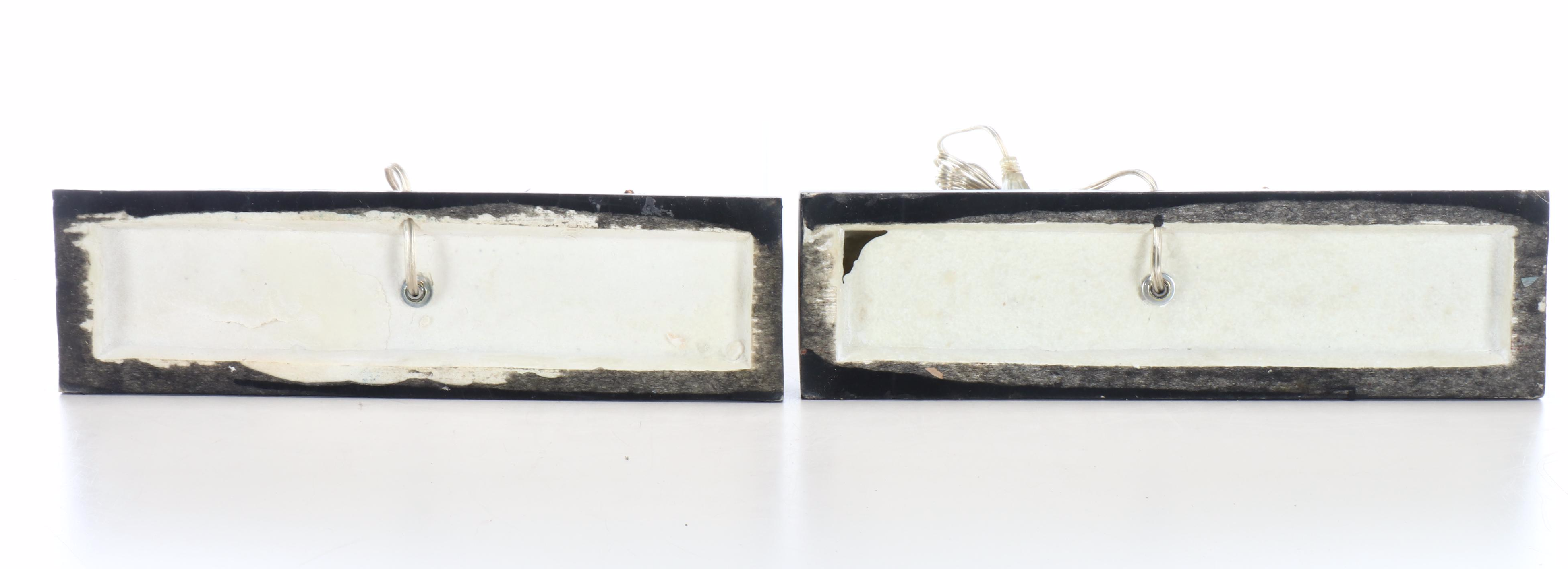 Continental Style Gilt Resin Heraldic Table Lamps with Custom Black Silk Shades