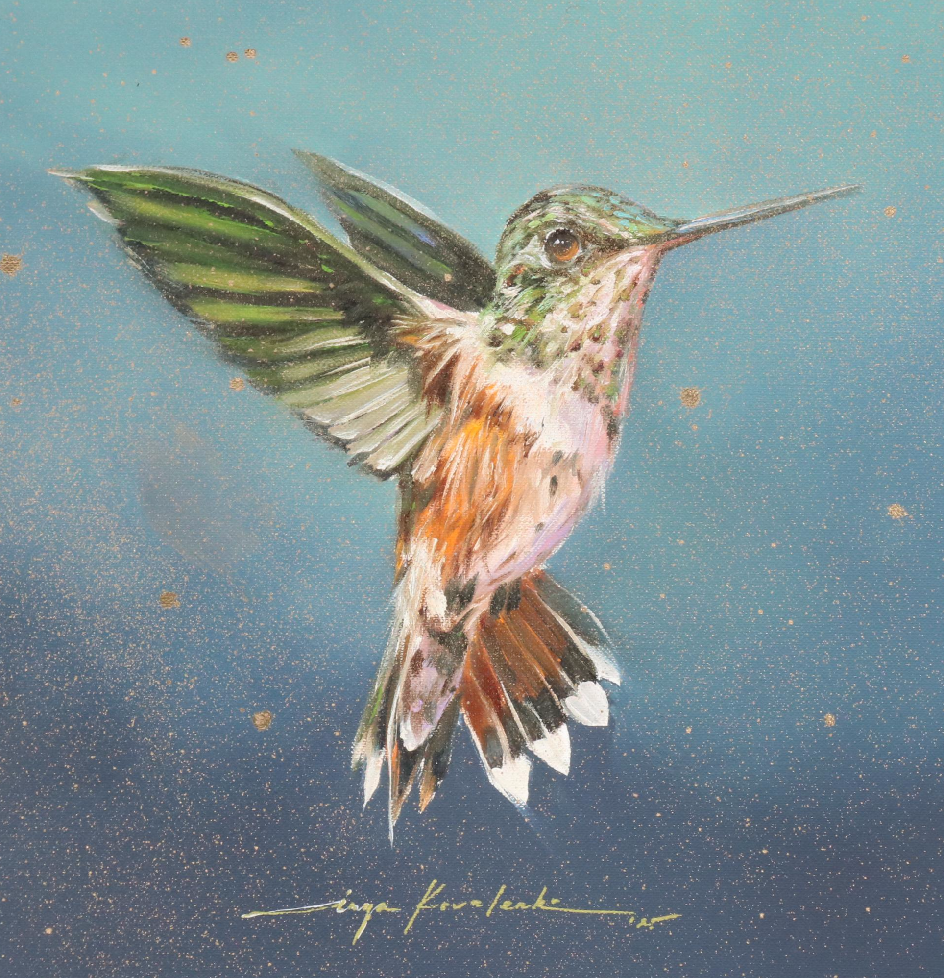 Inga Kovalenko Oil Painting of a Hummingbird, 2025