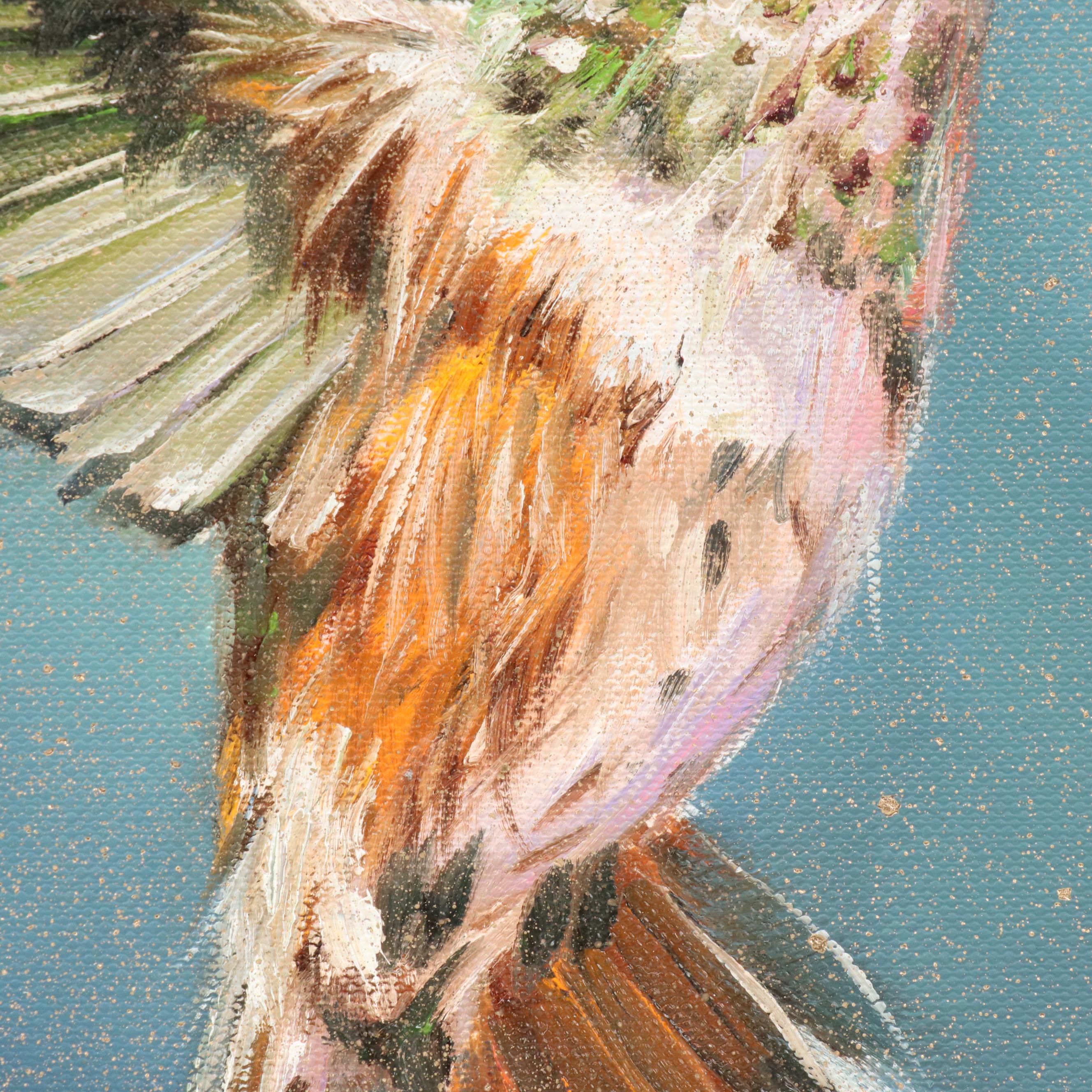 Inga Kovalenko Oil Painting of a Hummingbird, 2025
