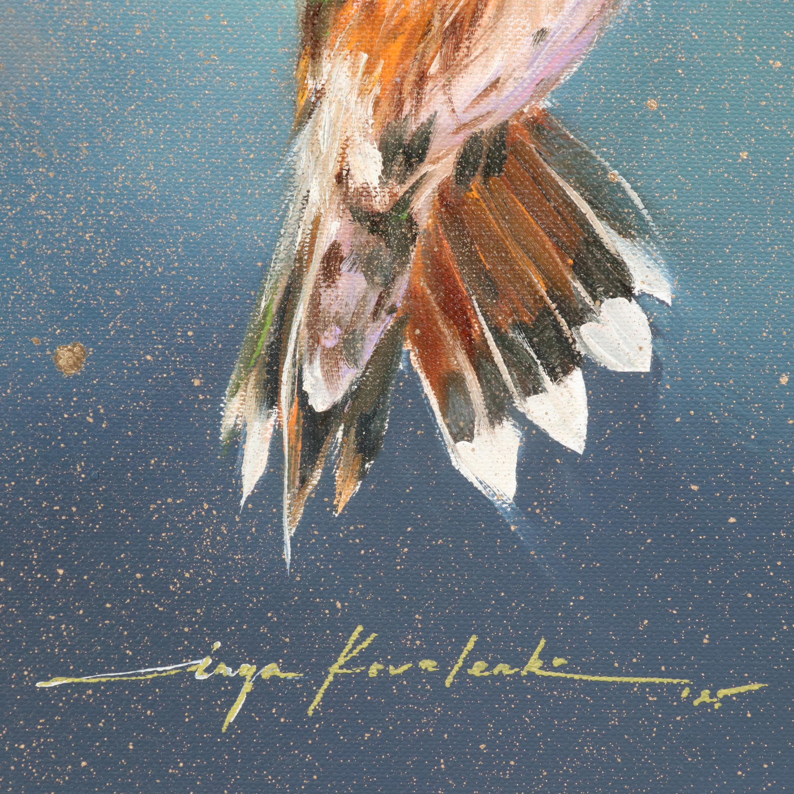 Inga Kovalenko Oil Painting of a Hummingbird, 2025