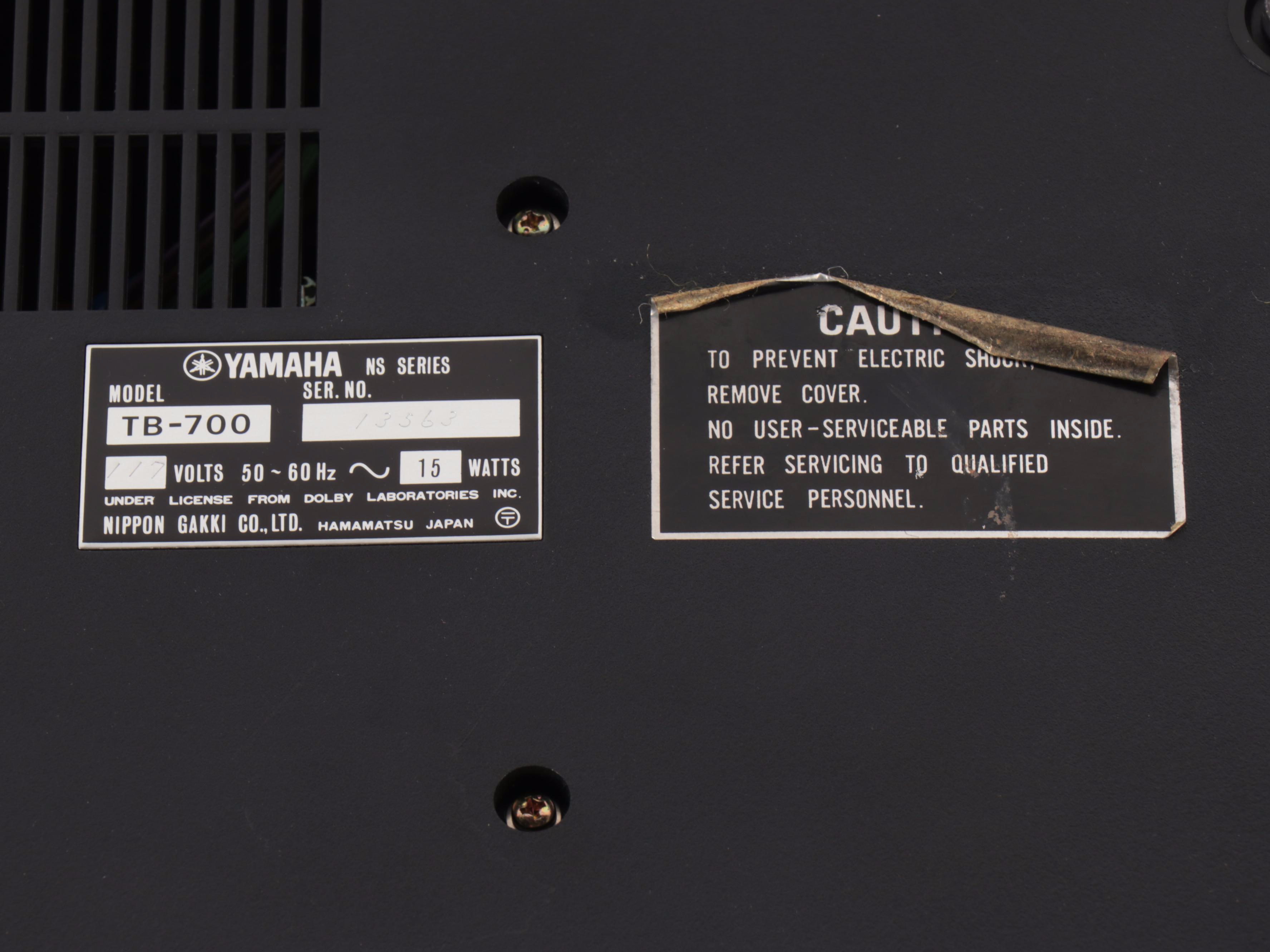 Yamaha TB-700 Stereo Cassette Tape Deck