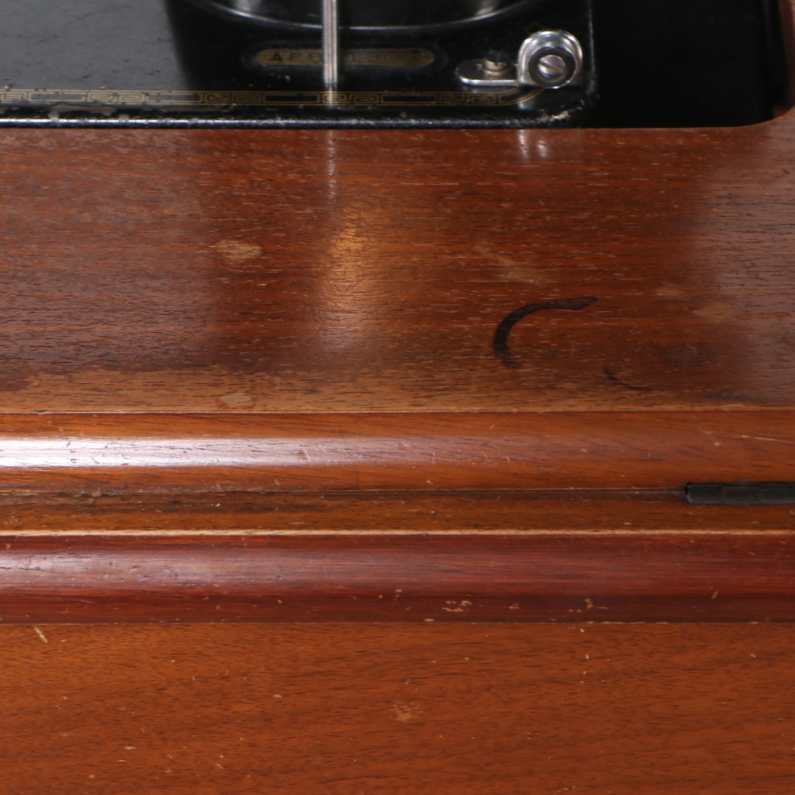 Singer Sewing Machine with Table, Windsor Back Chair and More