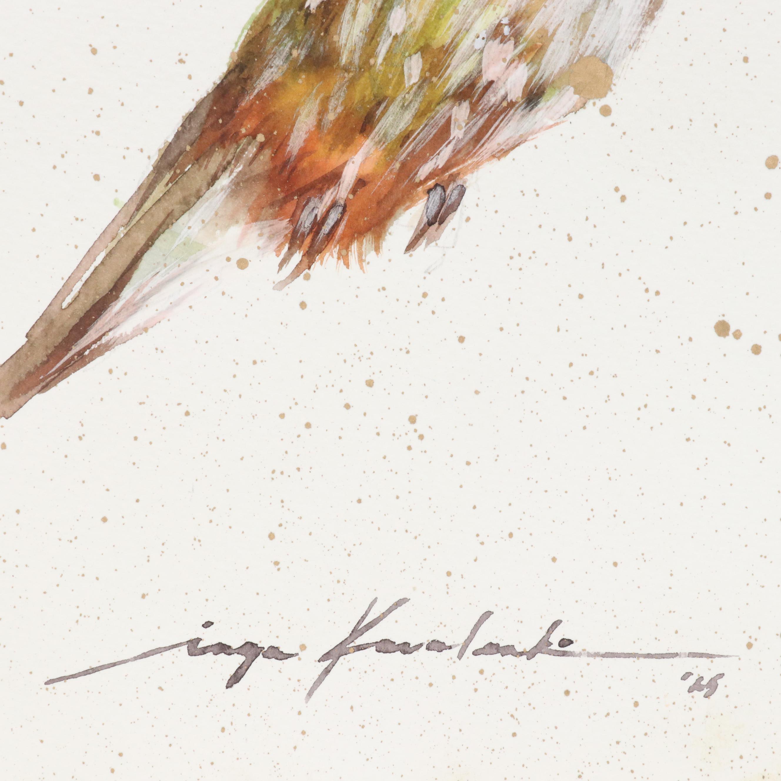 Inga Kovalenko Watercolor Painting of a Hummingbird, 2025
