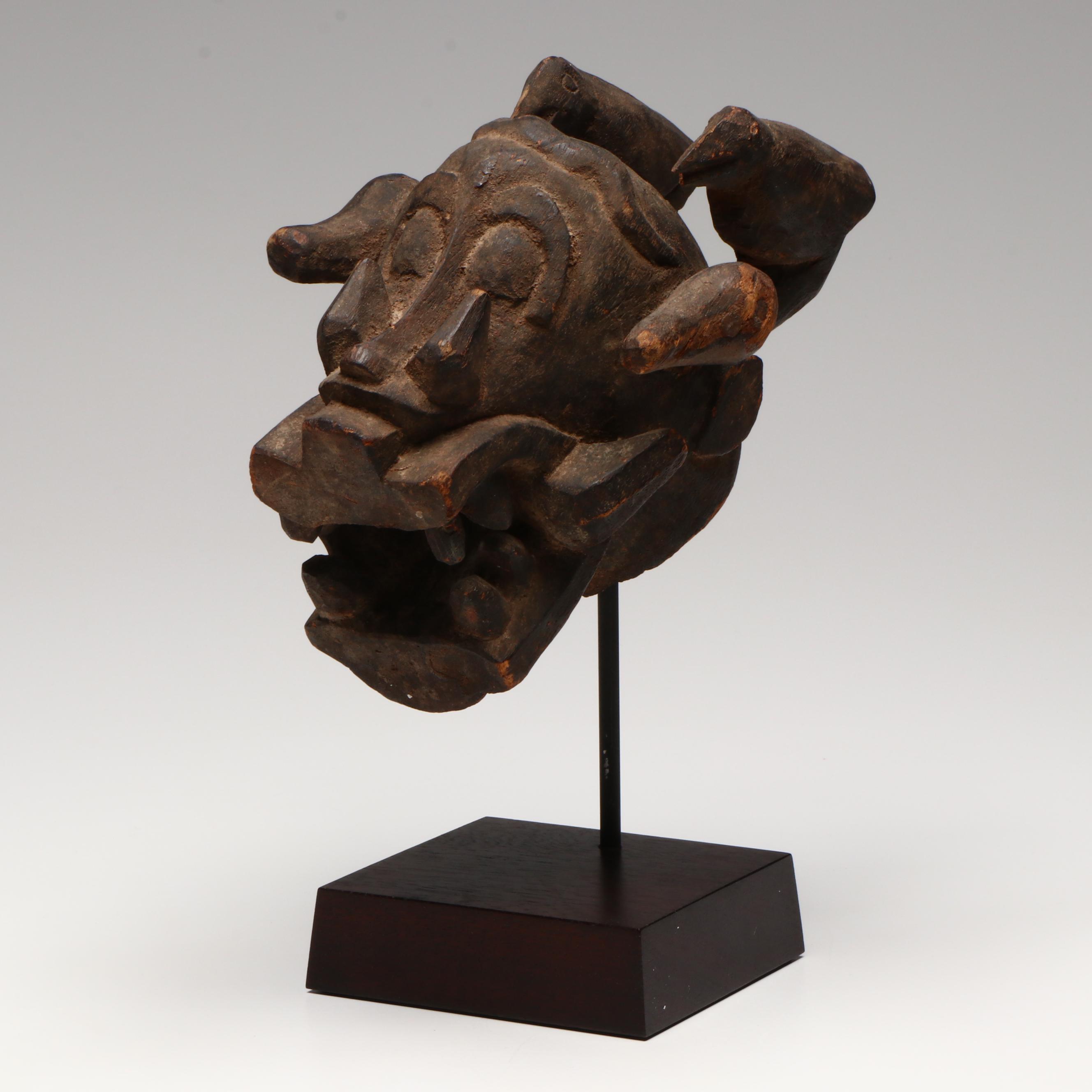 Senufo Small Wood Firespitter Mask