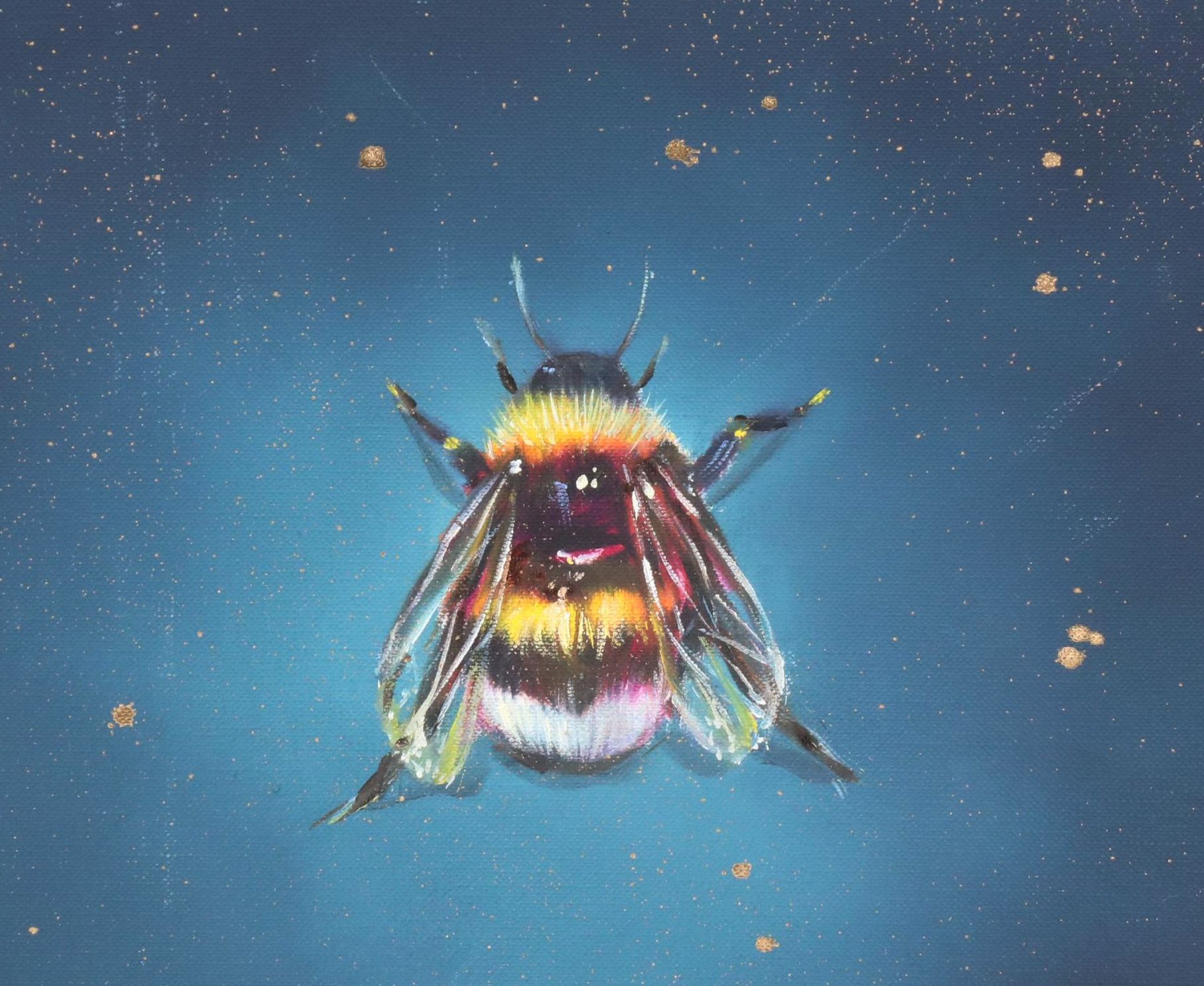 Inga Kovalenko Oil Painting of a Bee, 2025