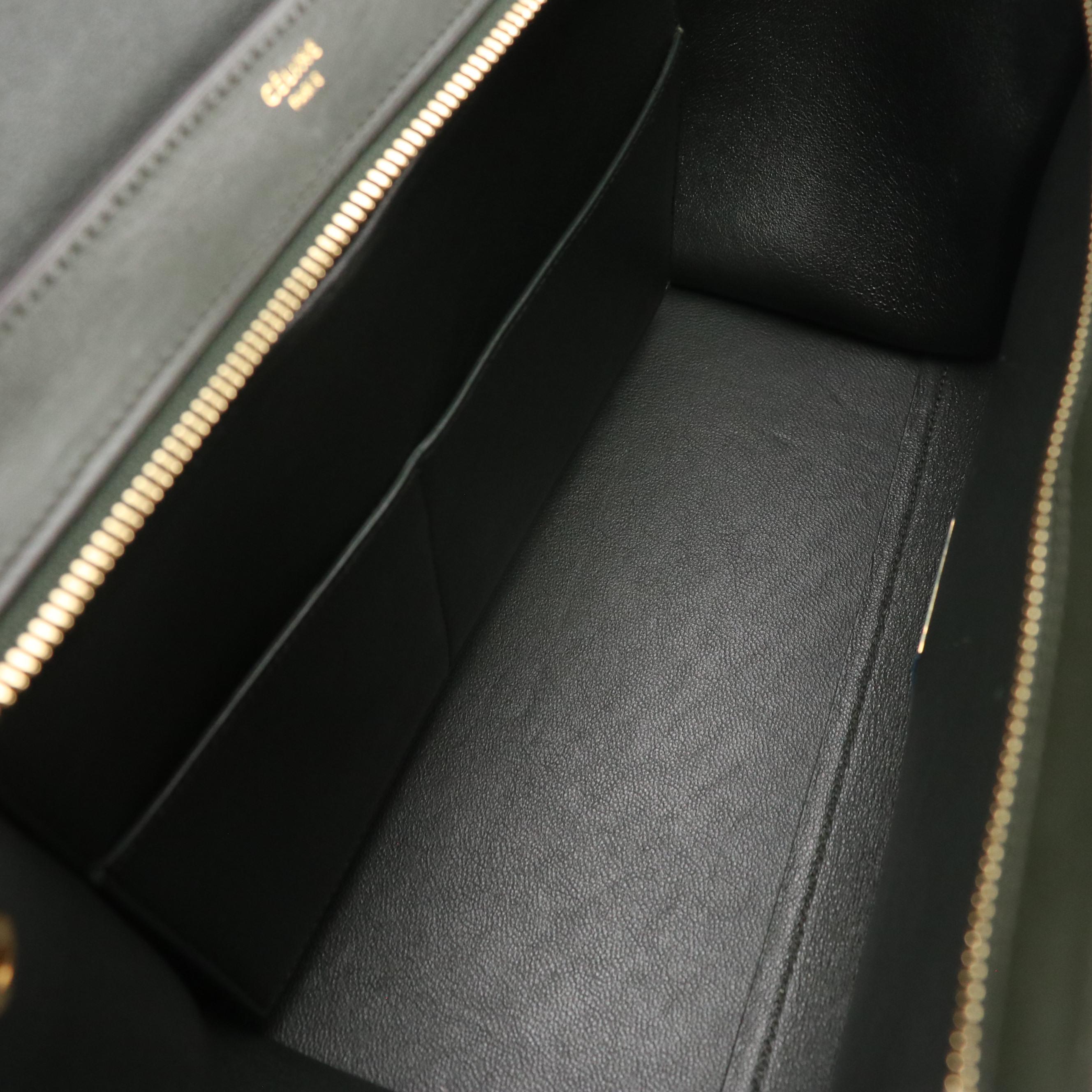 Céline Trapeze Two-Way Tote in Tricolor Grained and Smooth Calfskin Leather