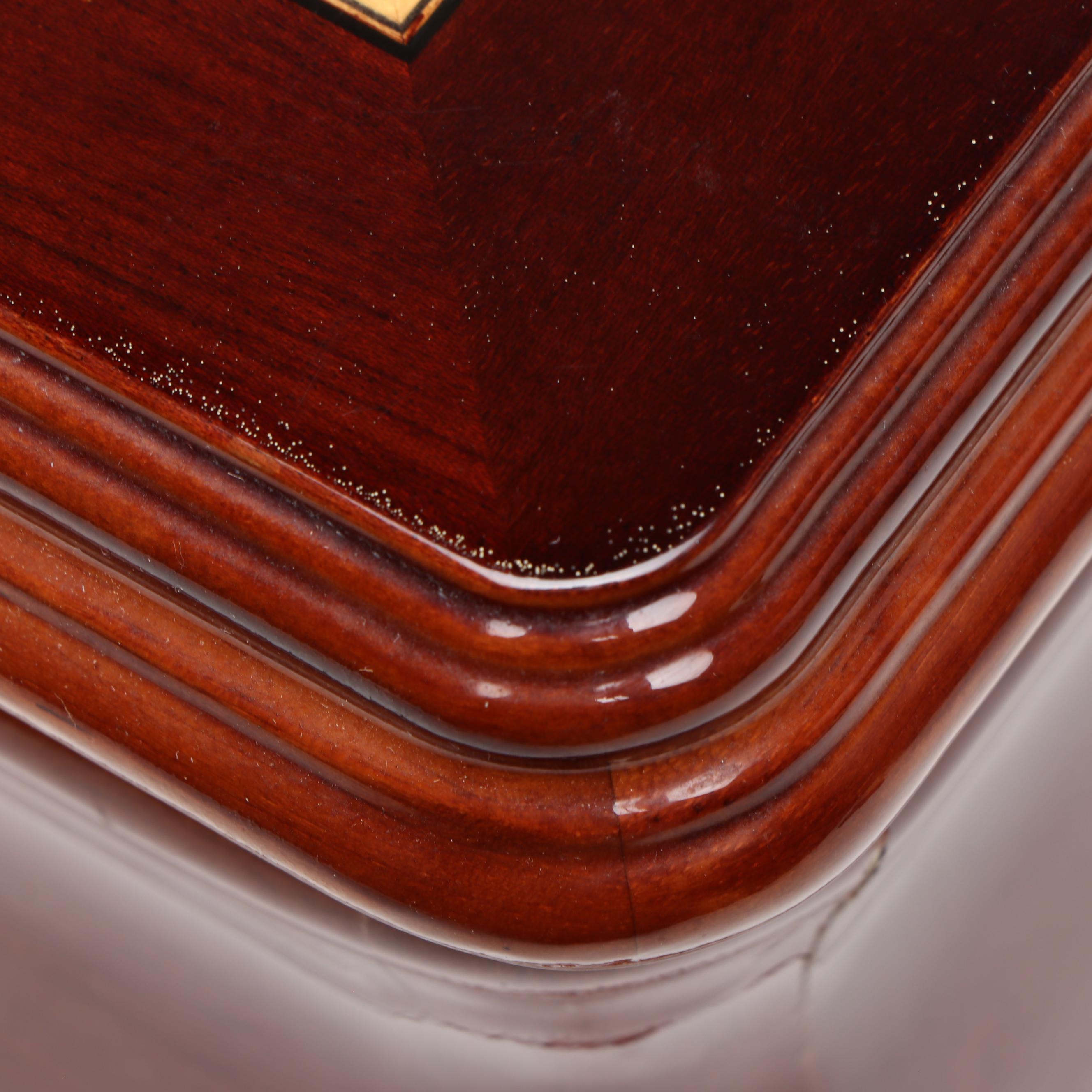 Alexander Kalifano Burlwood Marquetry Cedar Lined Humidor with Hygrometer