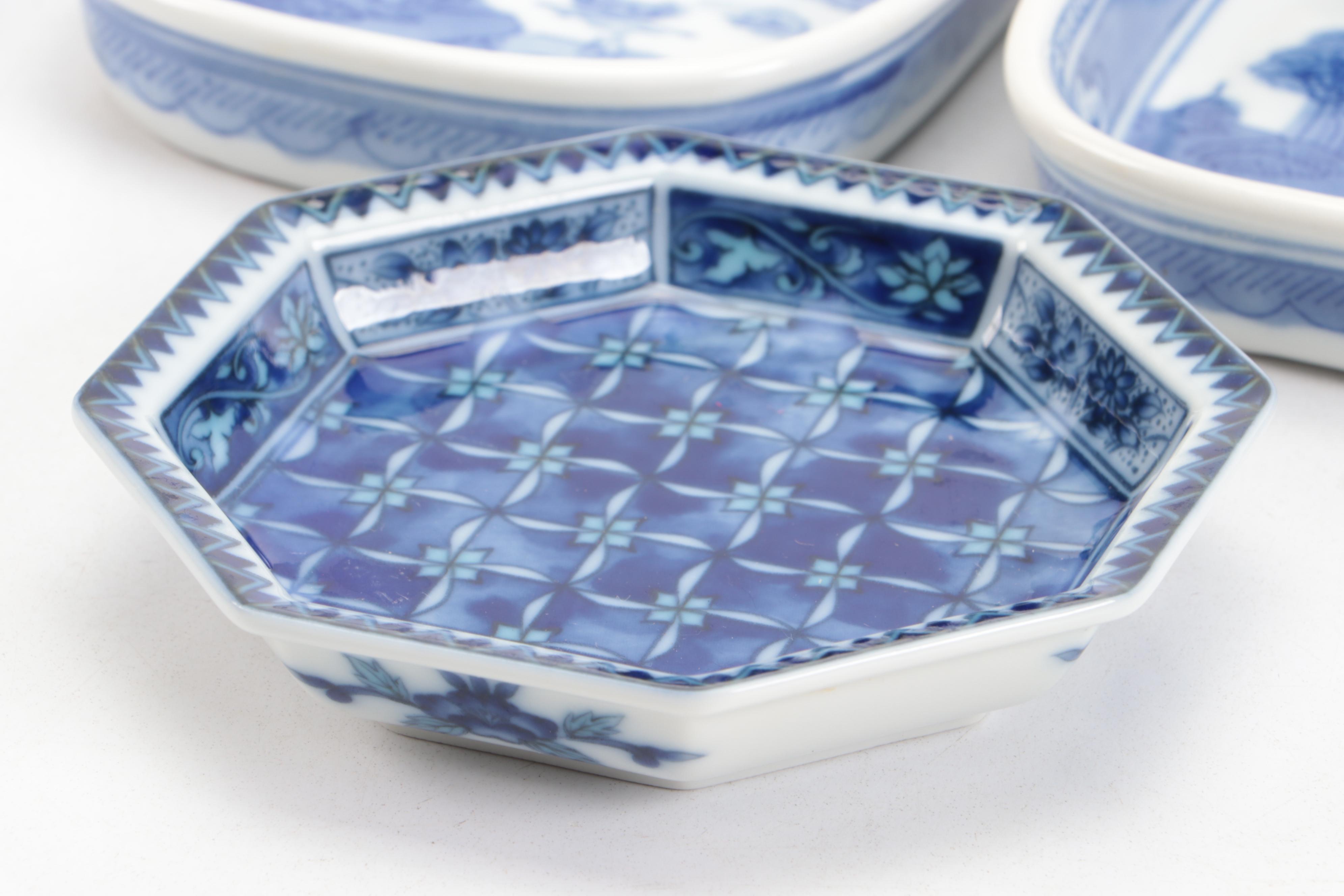 Chinese Porcelain Canton Style with Other Dishes and Bowl