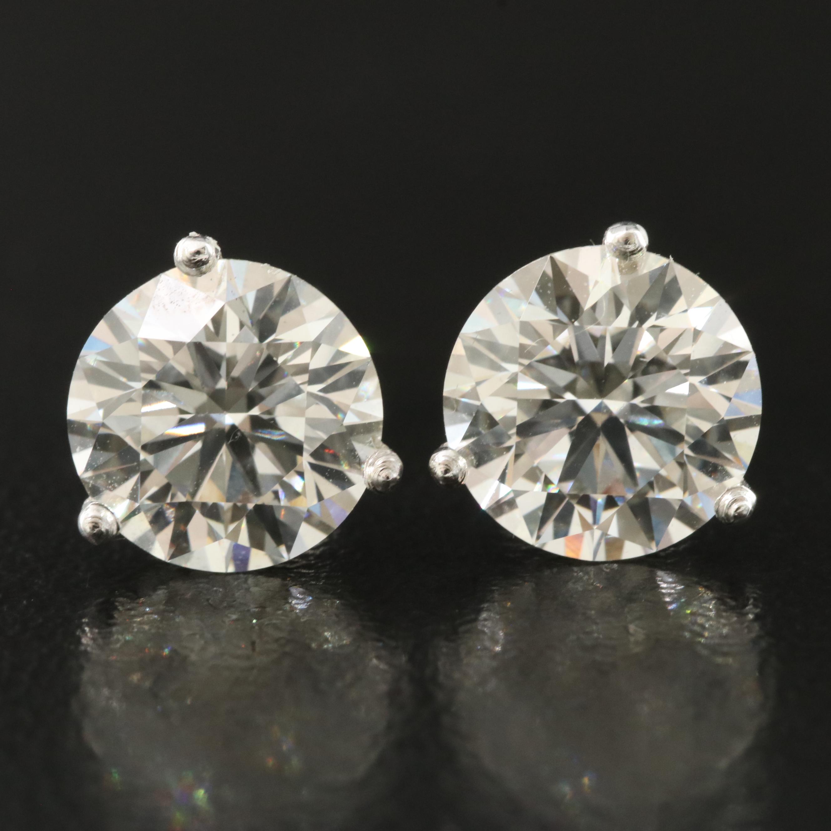 Platinum 4.00 CTW Lab Grown Diamond Stud Earrings
