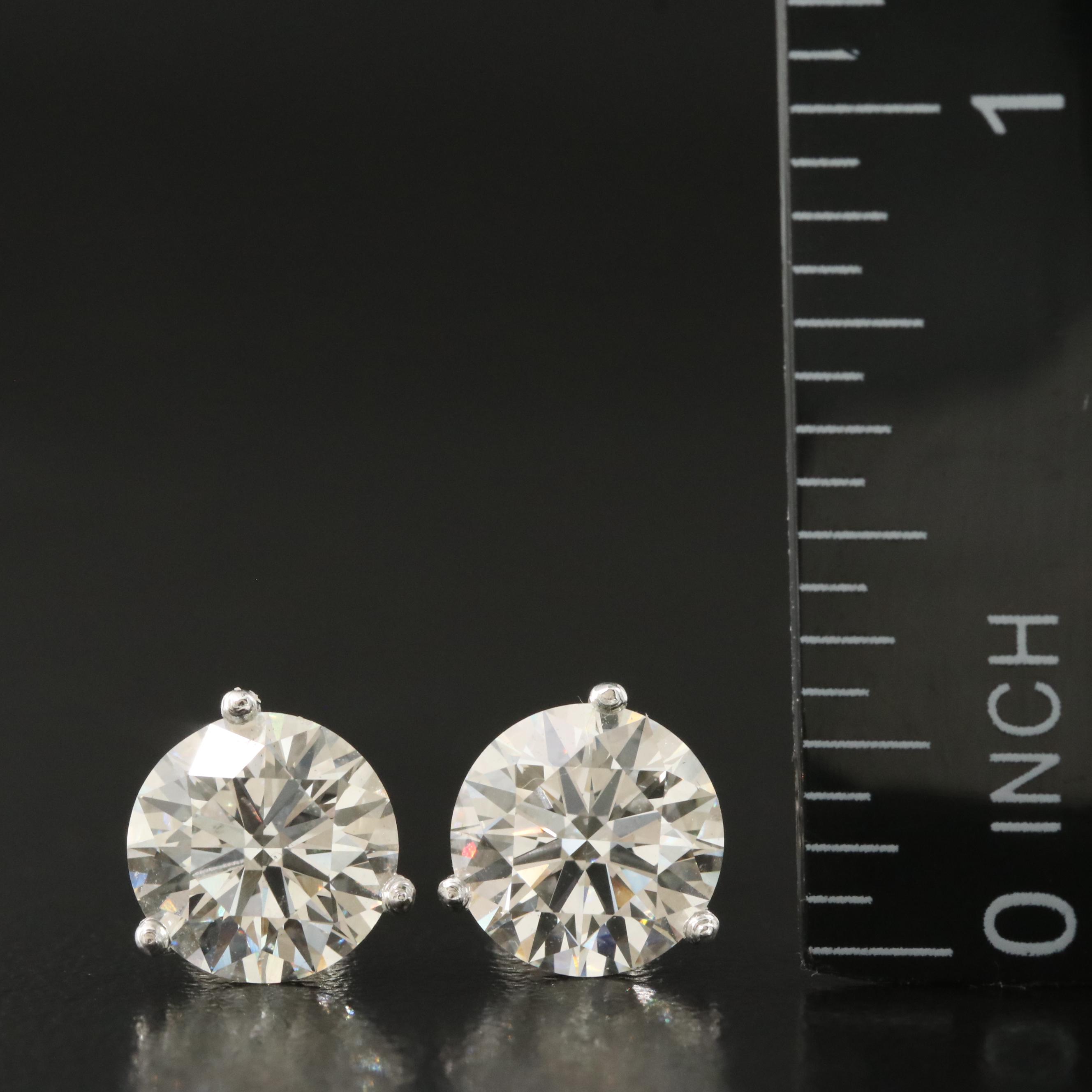 Platinum 4.00 CTW Lab Grown Diamond Stud Earrings