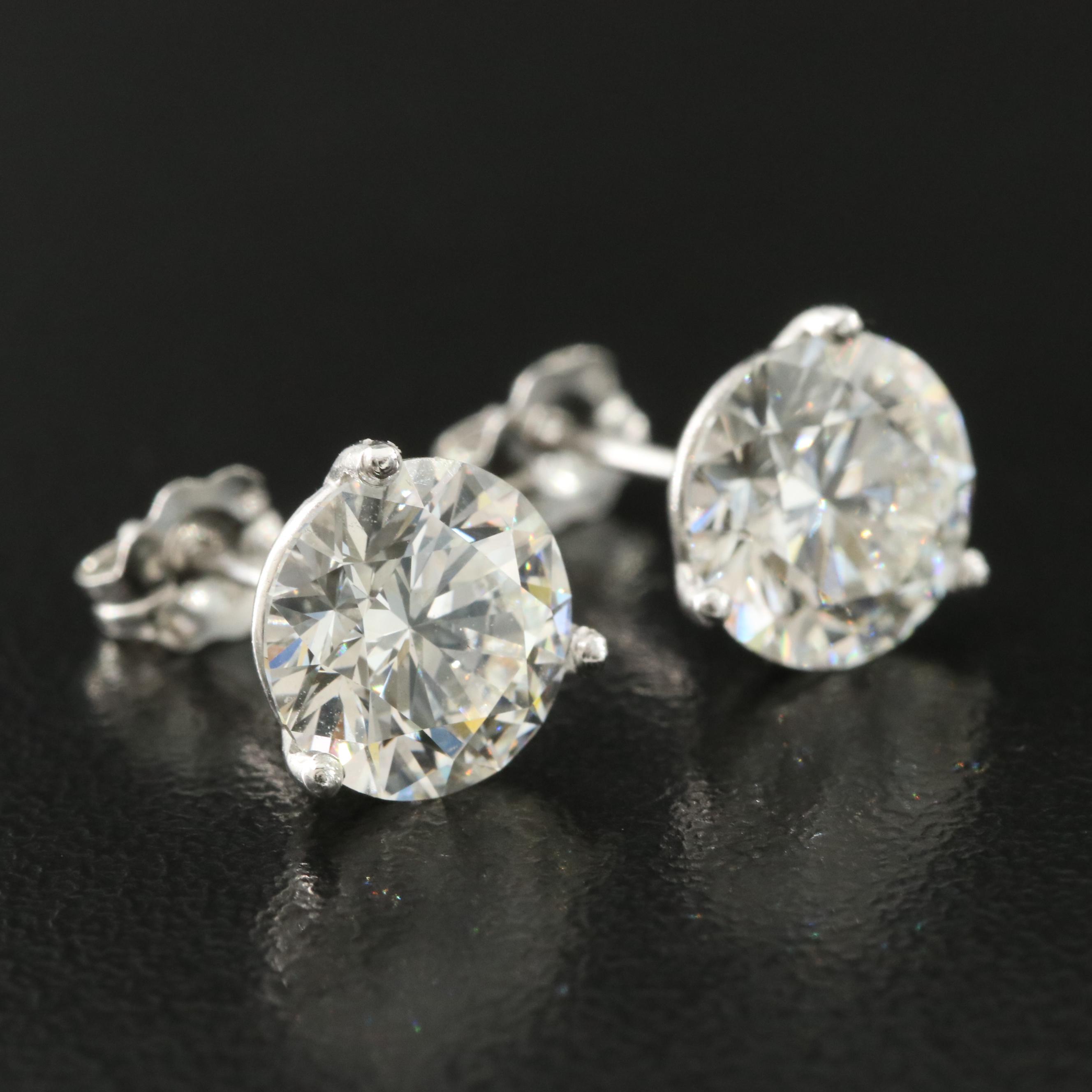 Platinum 4.00 CTW Lab Grown Diamond Stud Earrings