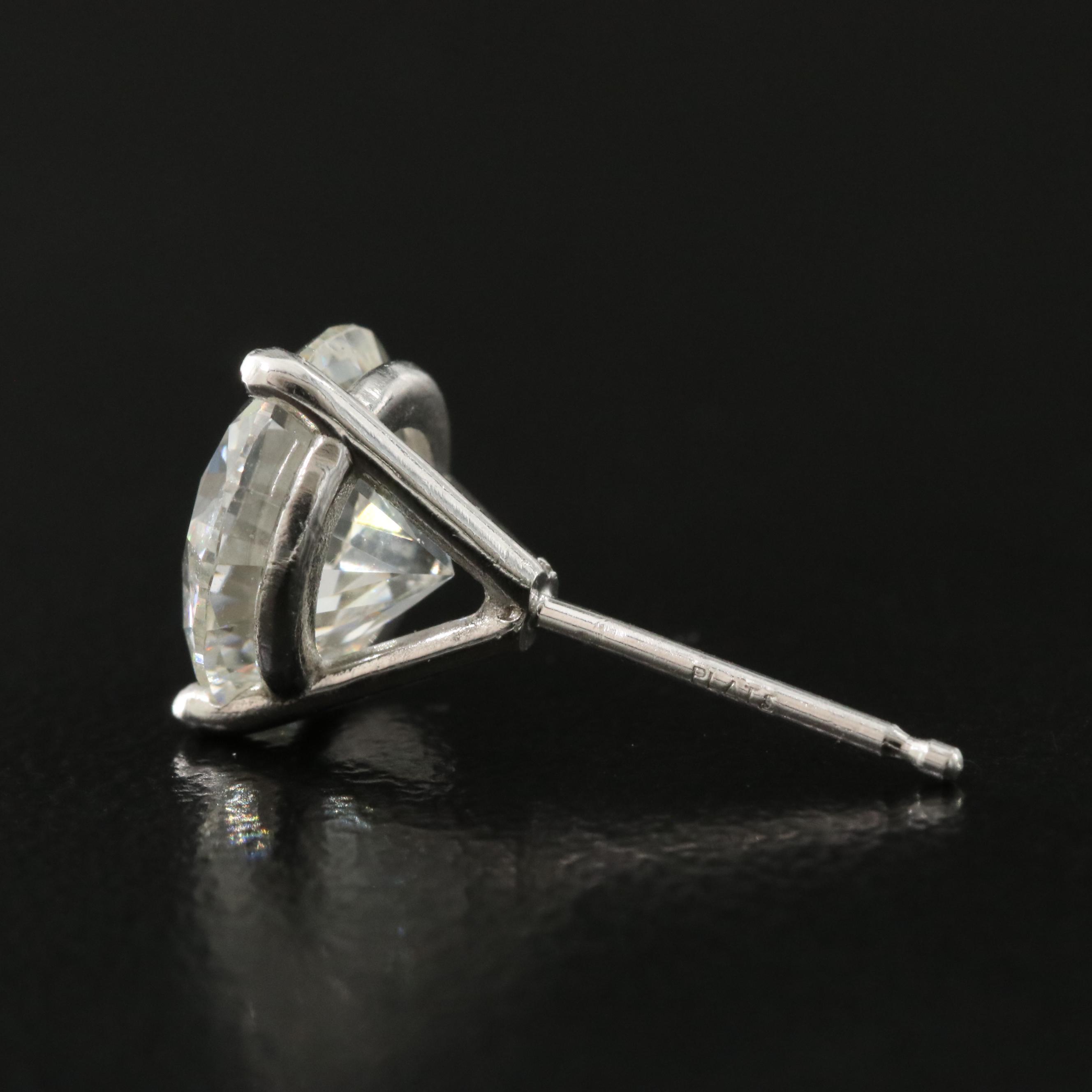 Platinum 4.00 CTW Lab Grown Diamond Stud Earrings