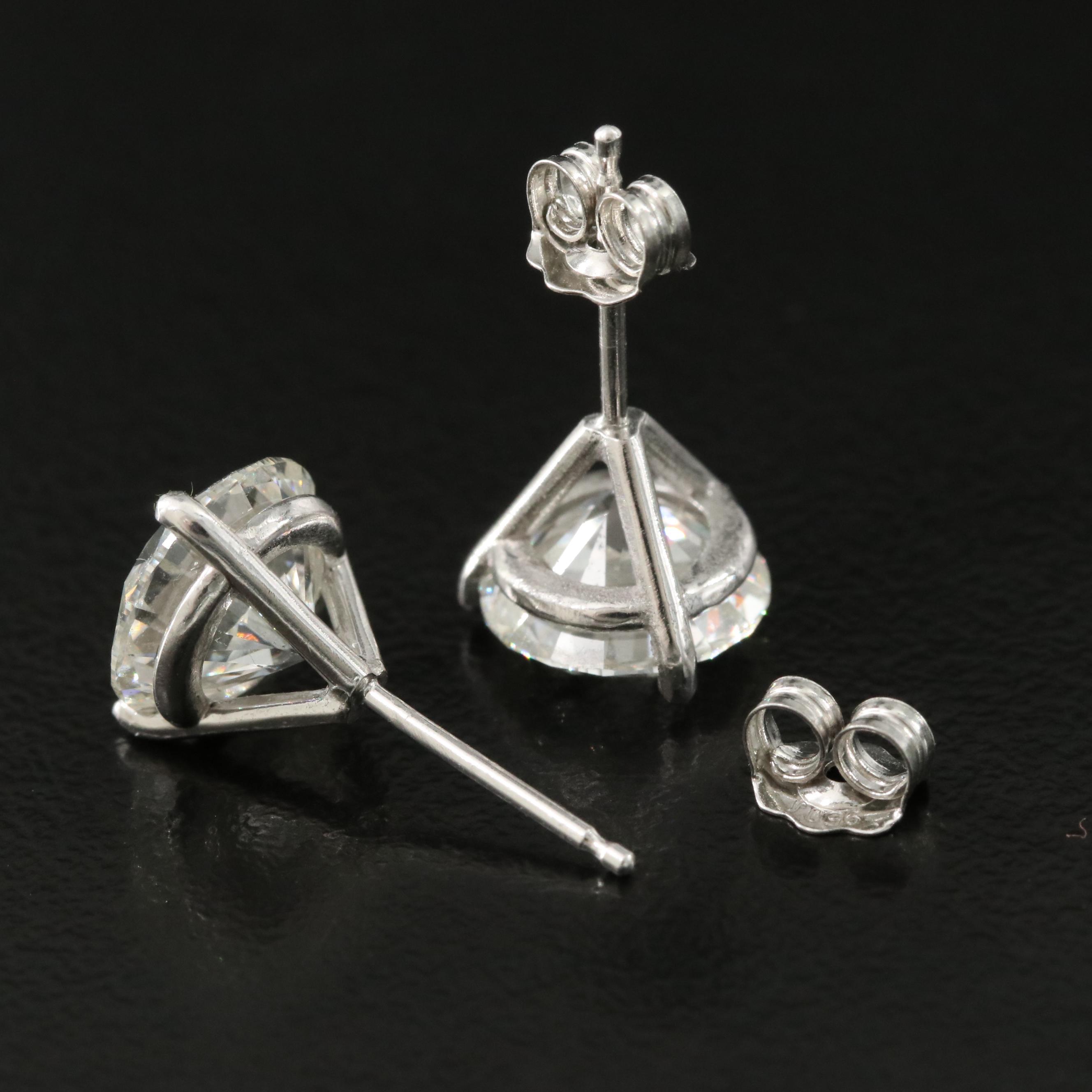 Platinum 4.00 CTW Lab Grown Diamond Stud Earrings