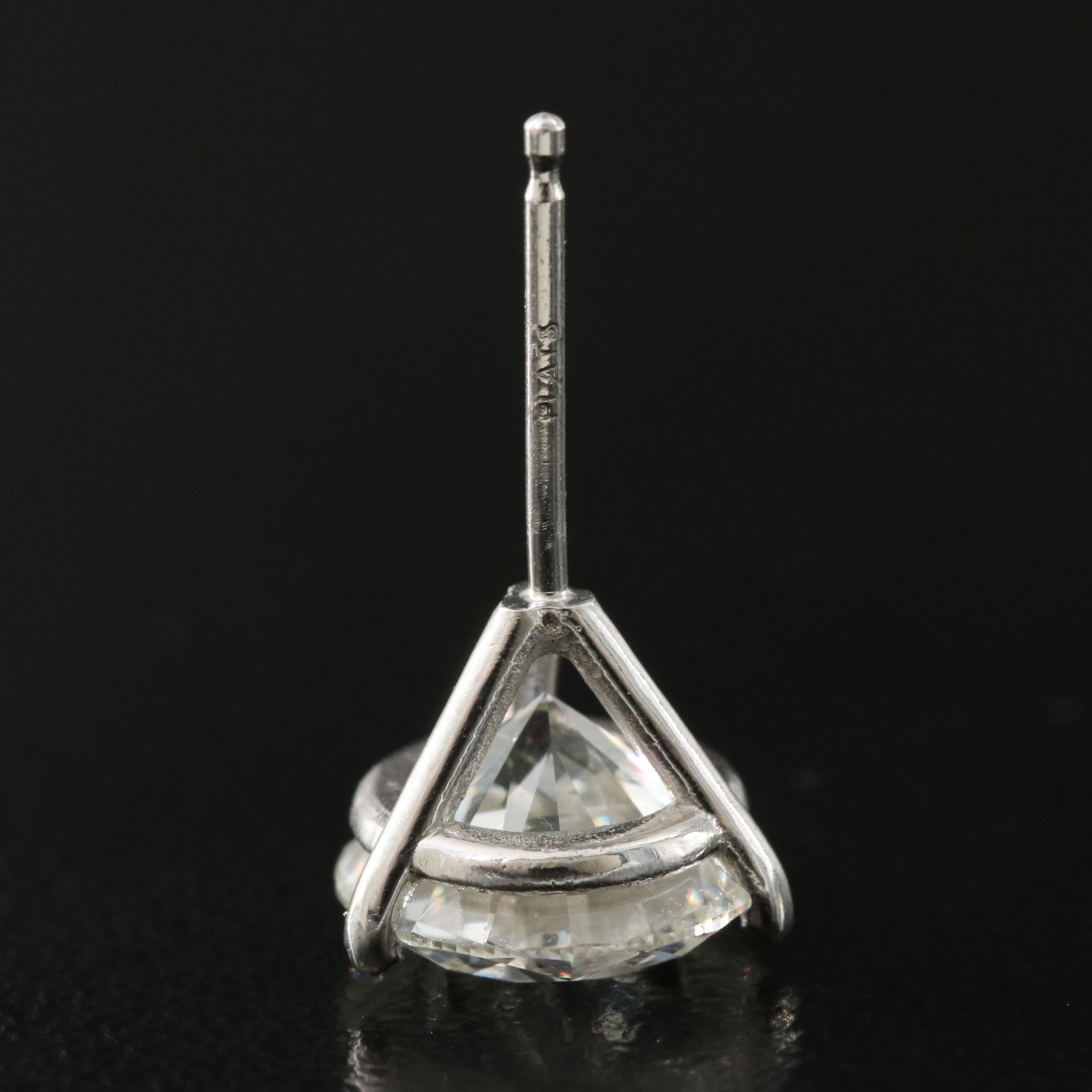 Platinum 4.00 CTW Lab Grown Diamond Stud Earrings