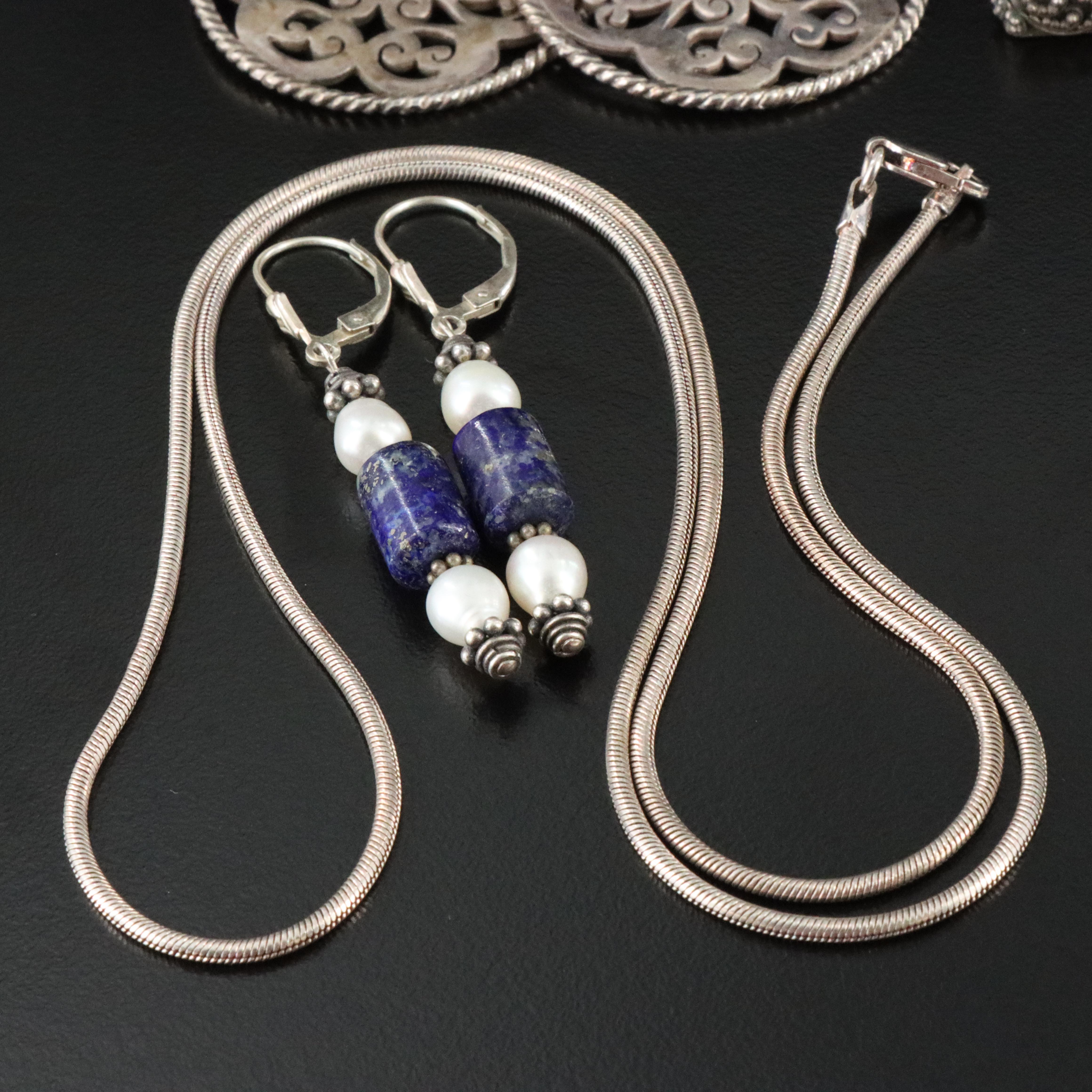 Collection of Sterling Jewelry Including Kokopelli, Lapis and Pearl