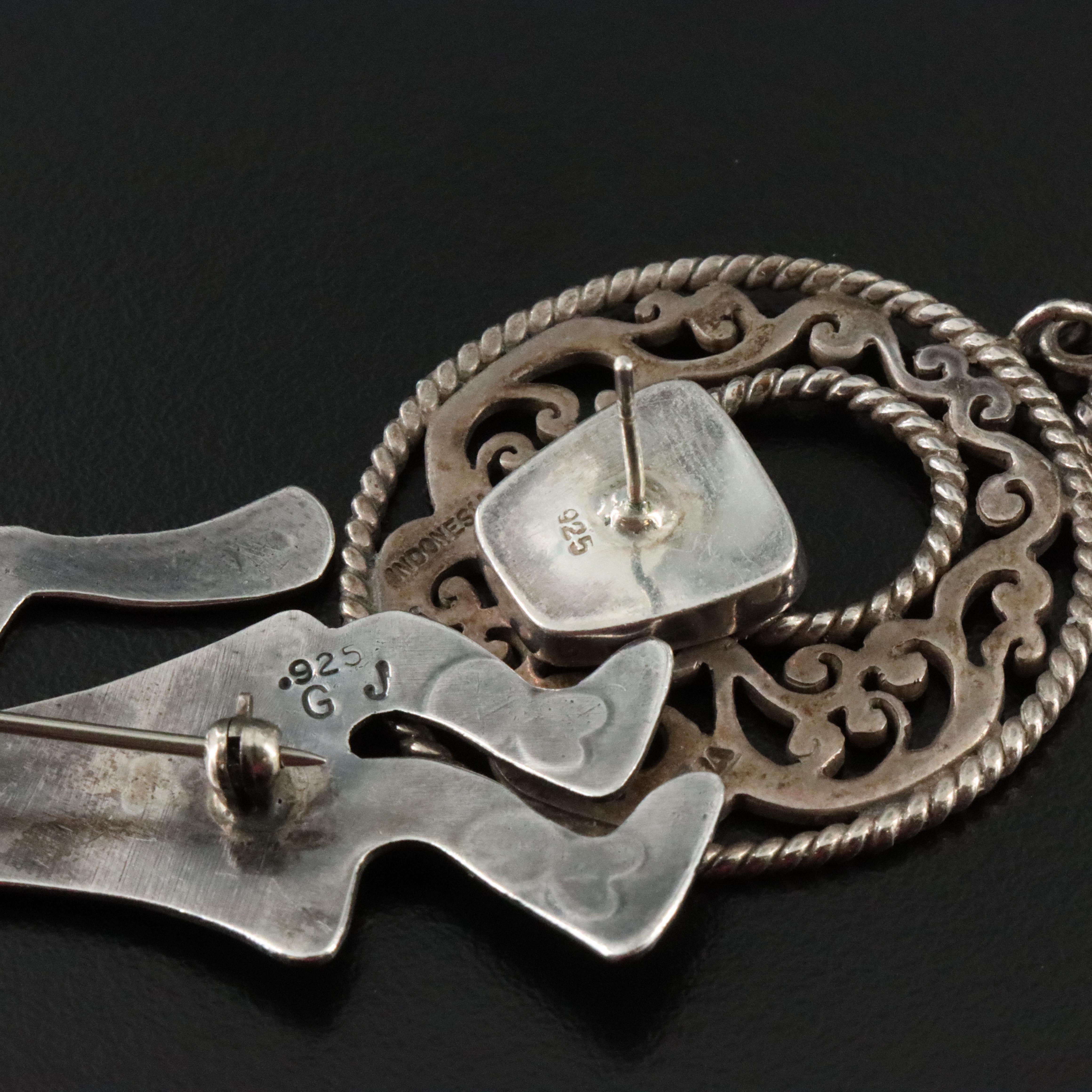 Collection of Sterling Jewelry Including Kokopelli, Lapis and Pearl