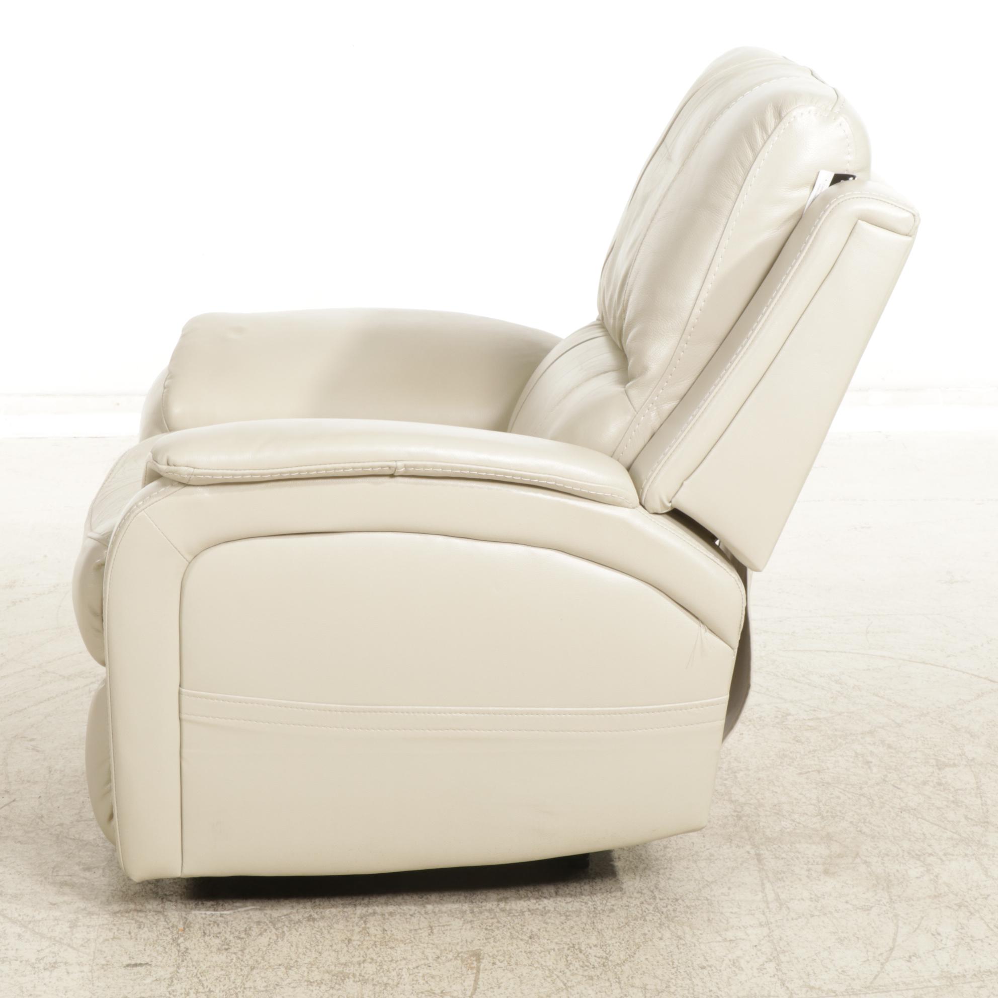 Man Wah Faux Leather Electric Recliner, 21st Century