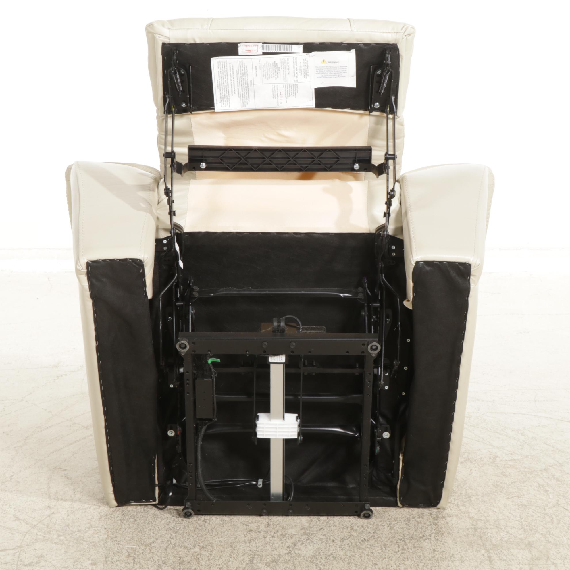 Man Wah Faux Leather Electric Recliner, 21st Century