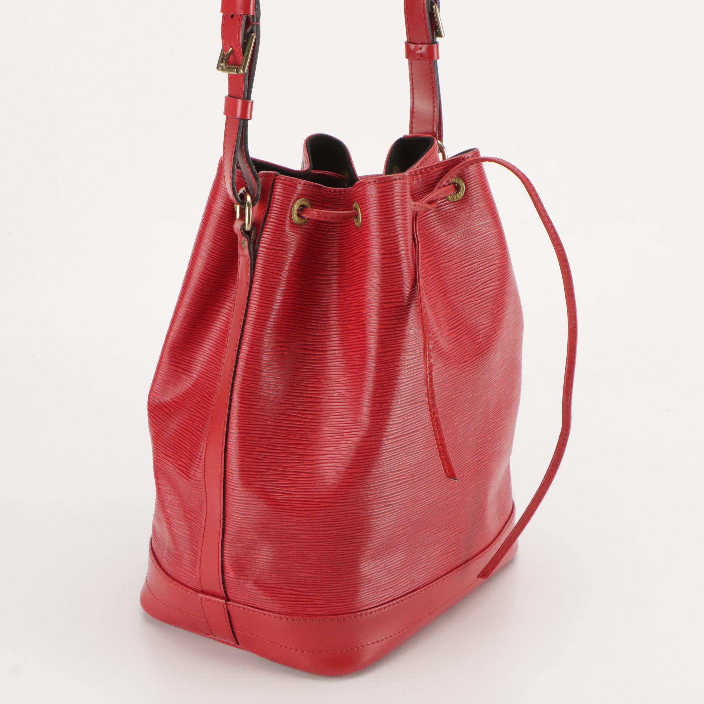 Louis Vuitton Noé Bag in Castilian Red Epi/Smooth Leather