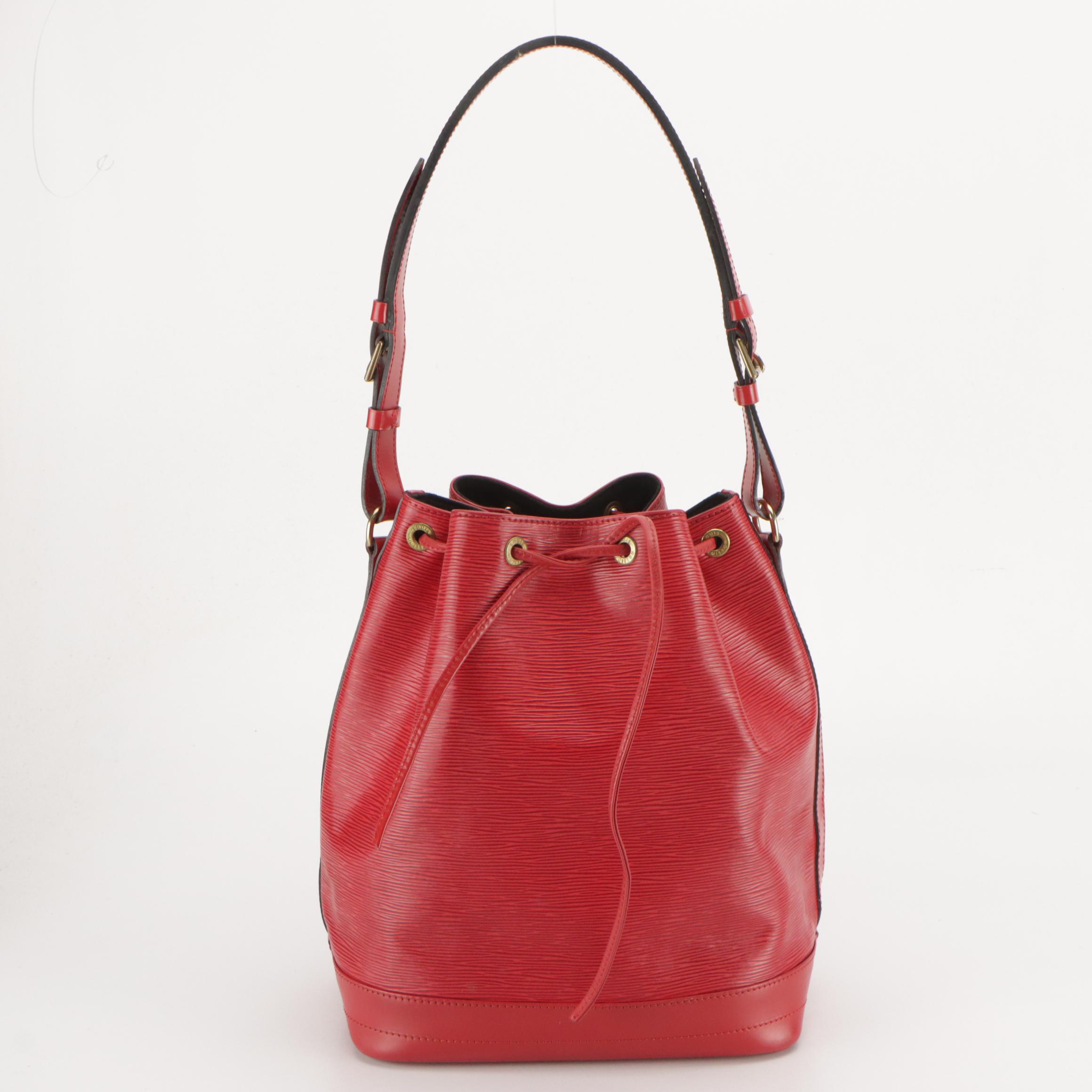 Louis Vuitton Noé Bag in Castilian Red Epi/Smooth Leather